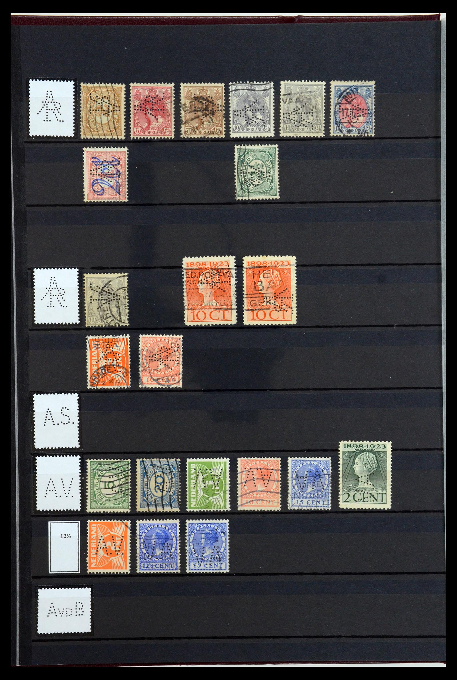 36400 011 - Stamp collection 36400 Netherlands perfins 1872-1980.