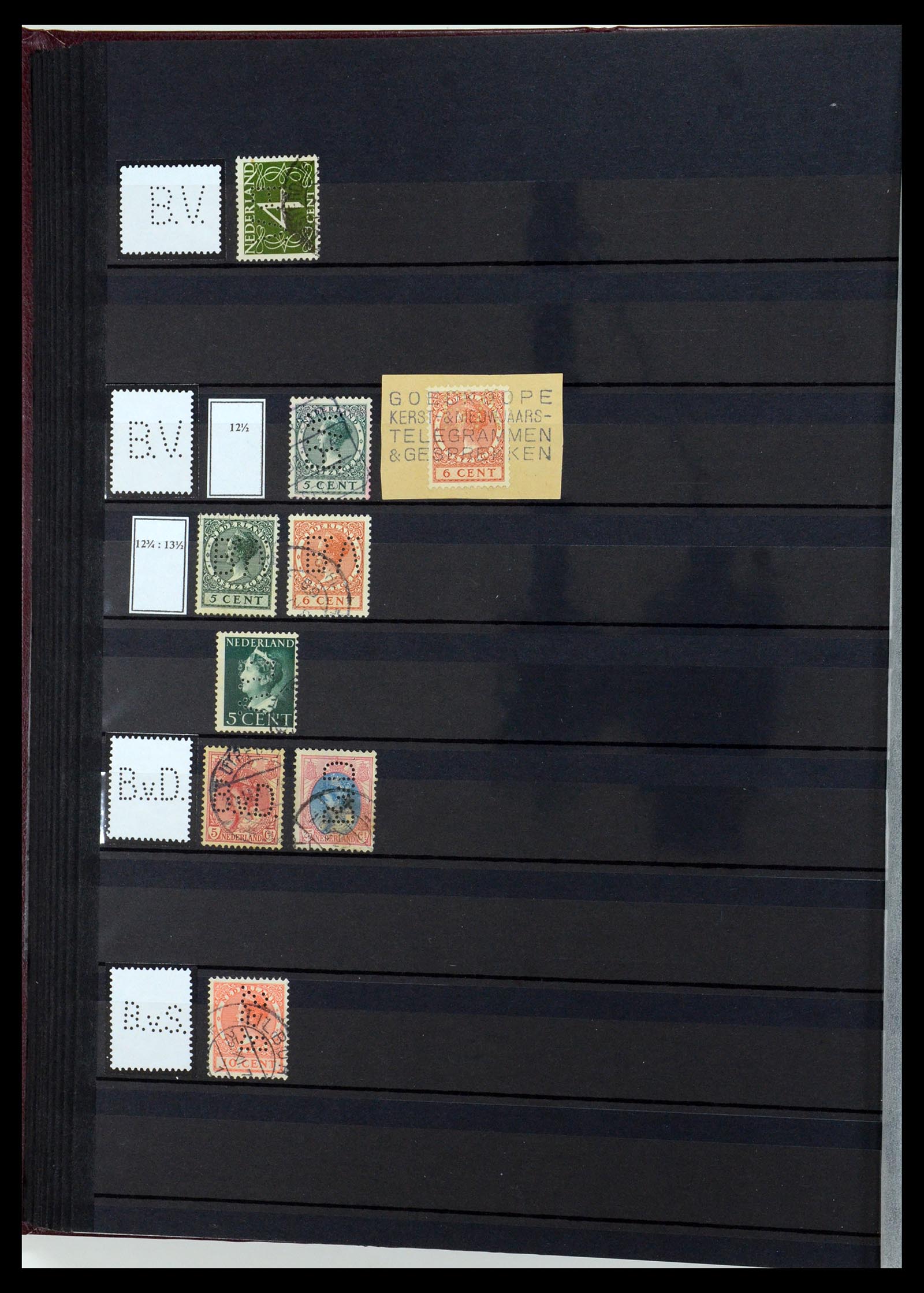 36400 020 - Postzegelverzameling 36400 Nederland perfins 1872-1980.