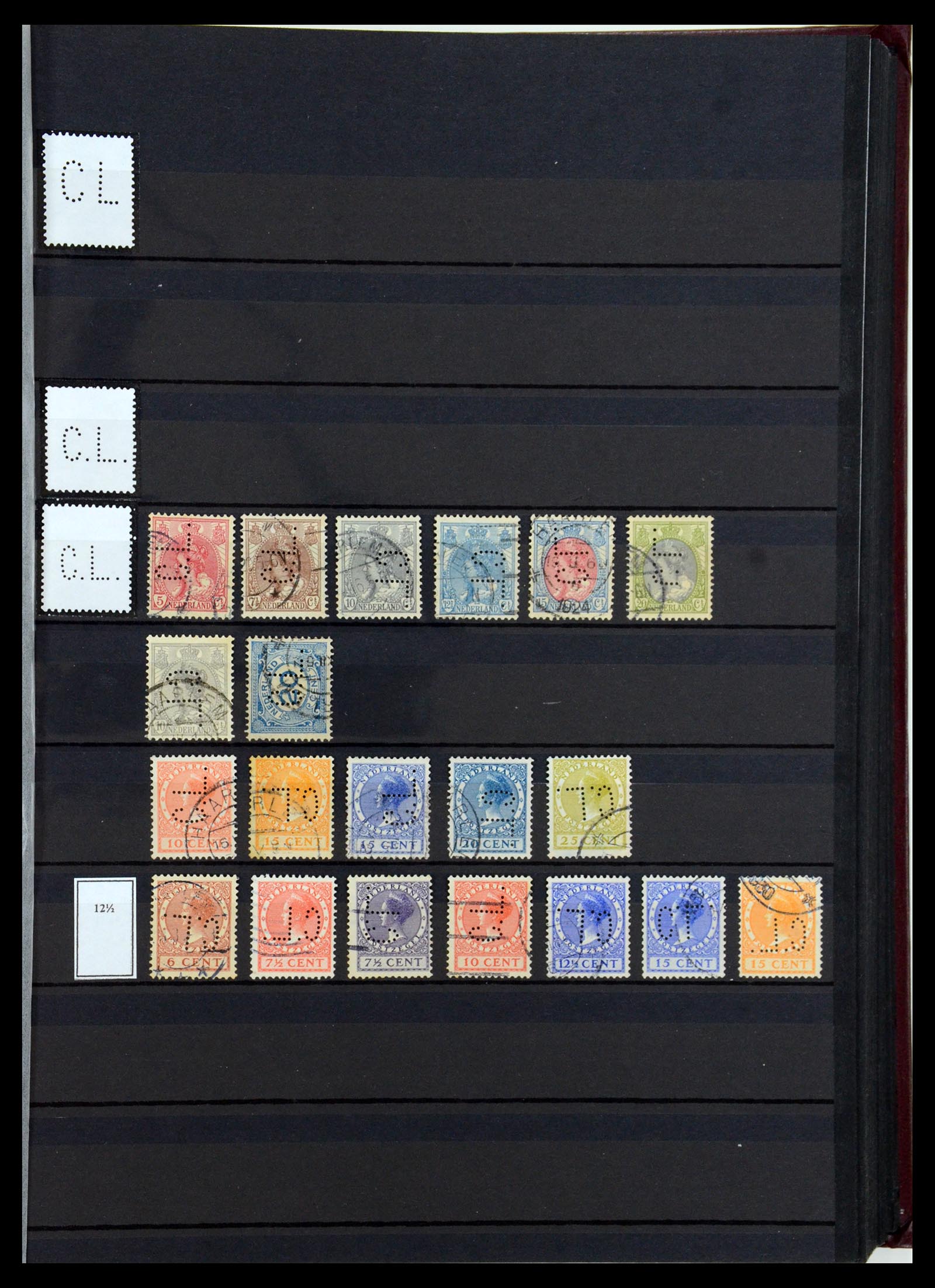 36400 027 - Postzegelverzameling 36400 Nederland perfins 1872-1980.