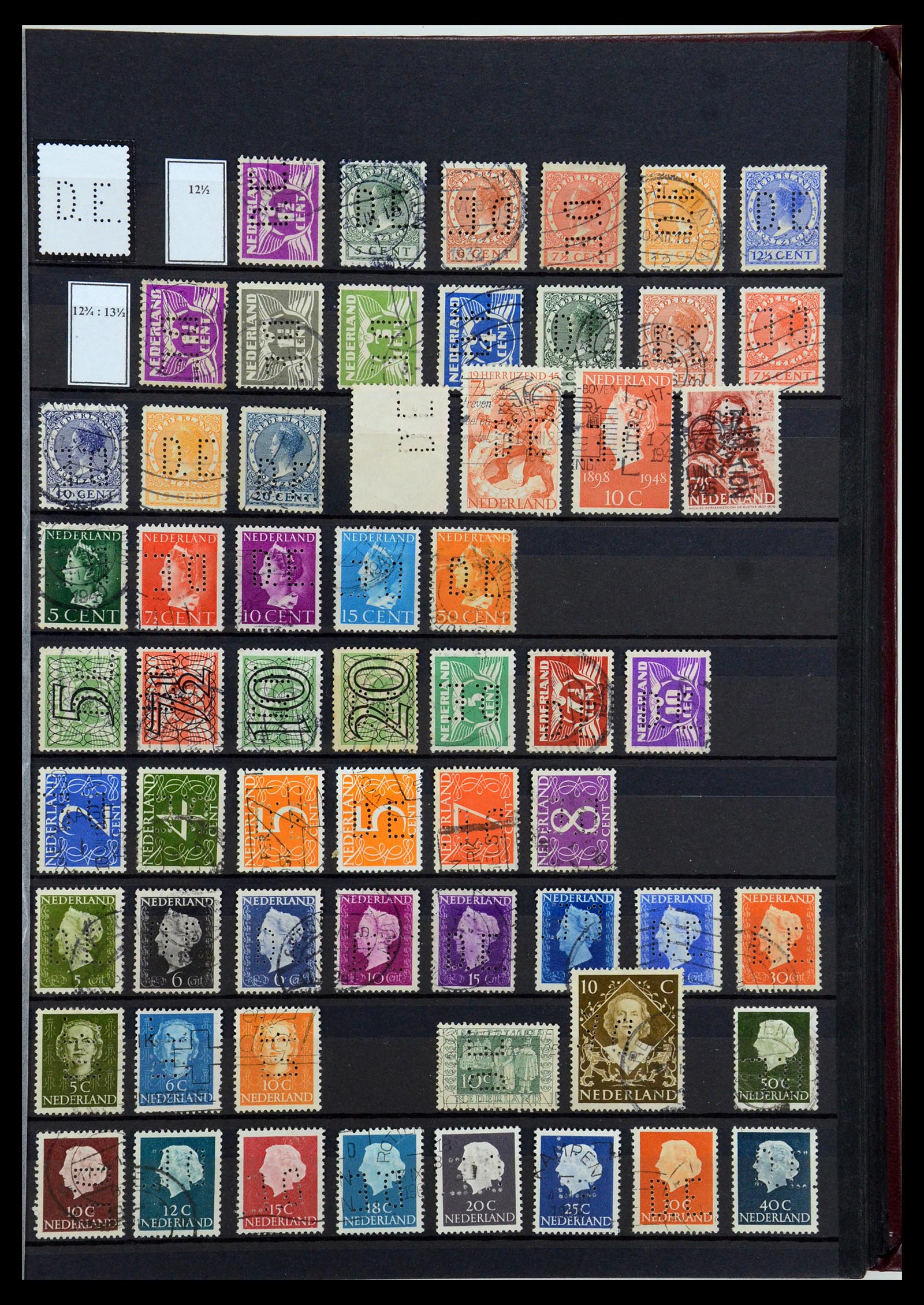 36400 035 - Postzegelverzameling 36400 Nederland perfins 1872-1980.