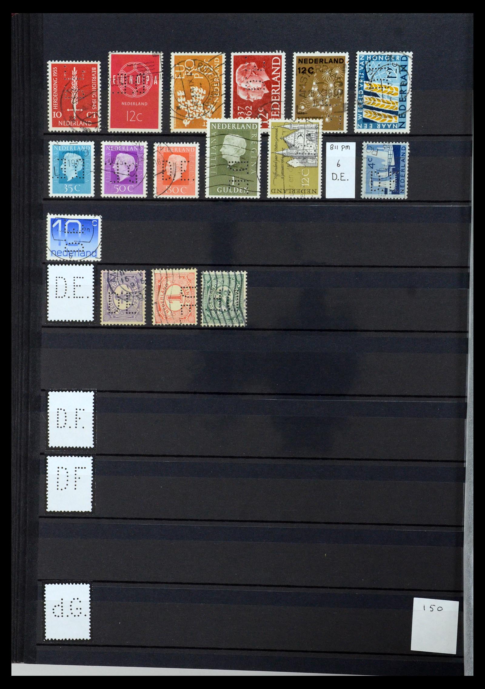 36400 036 - Postzegelverzameling 36400 Nederland perfins 1872-1980.