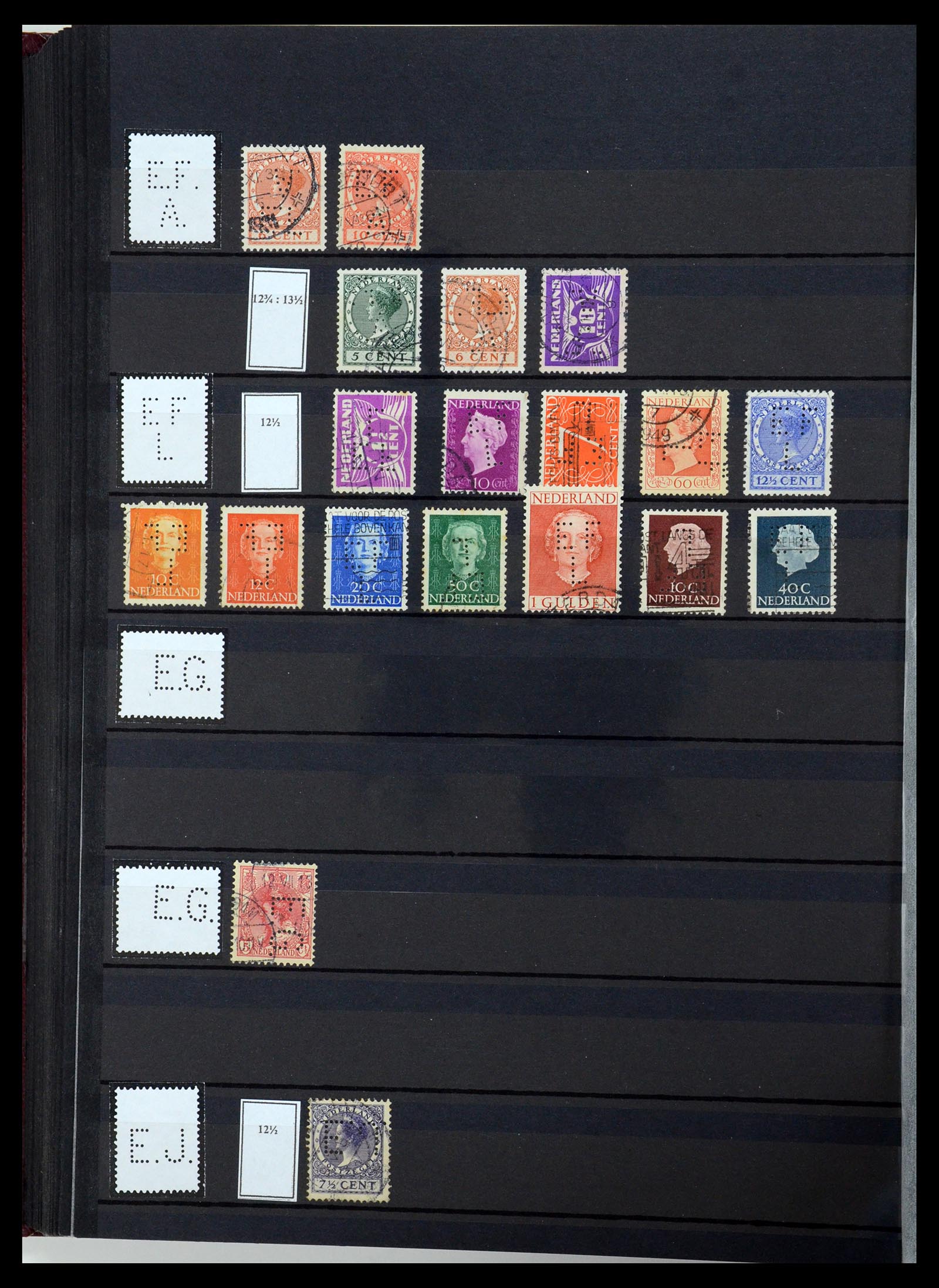 36400 042 - Postzegelverzameling 36400 Nederland perfins 1872-1980.