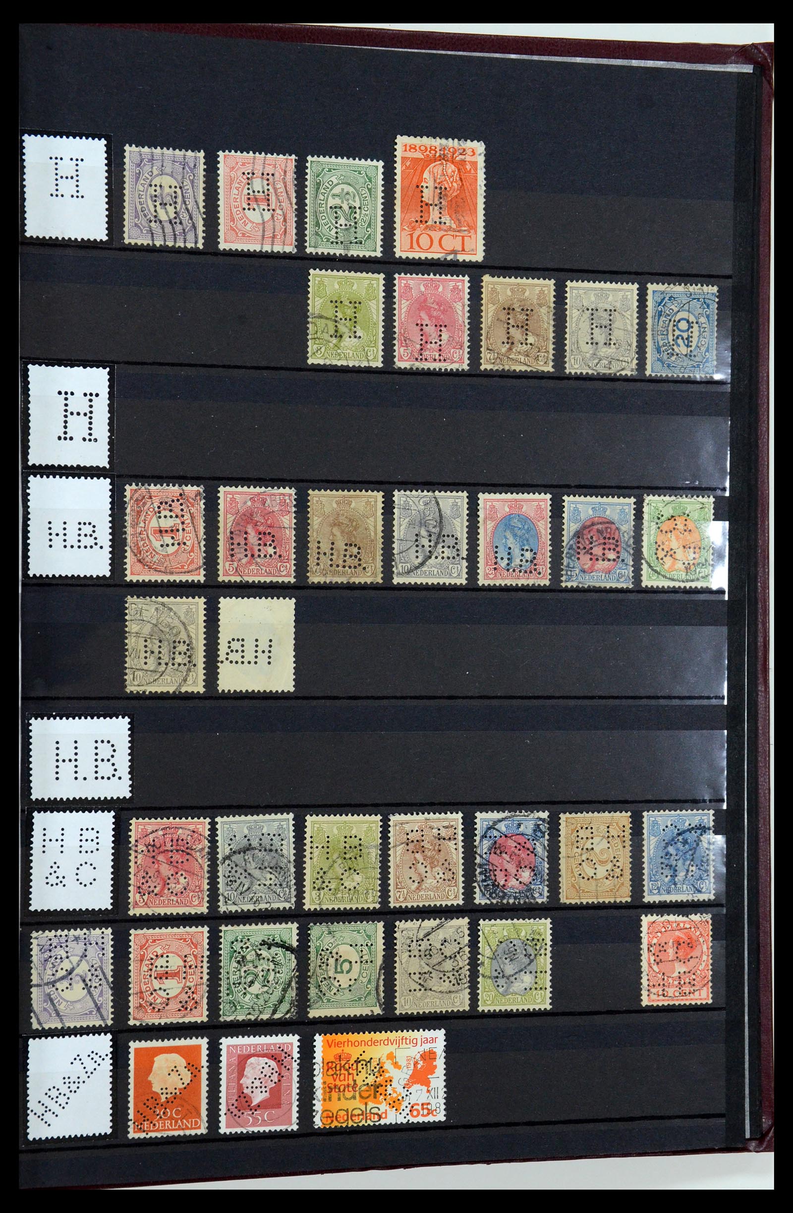 36400 059 - Postzegelverzameling 36400 Nederland perfins 1872-1980.