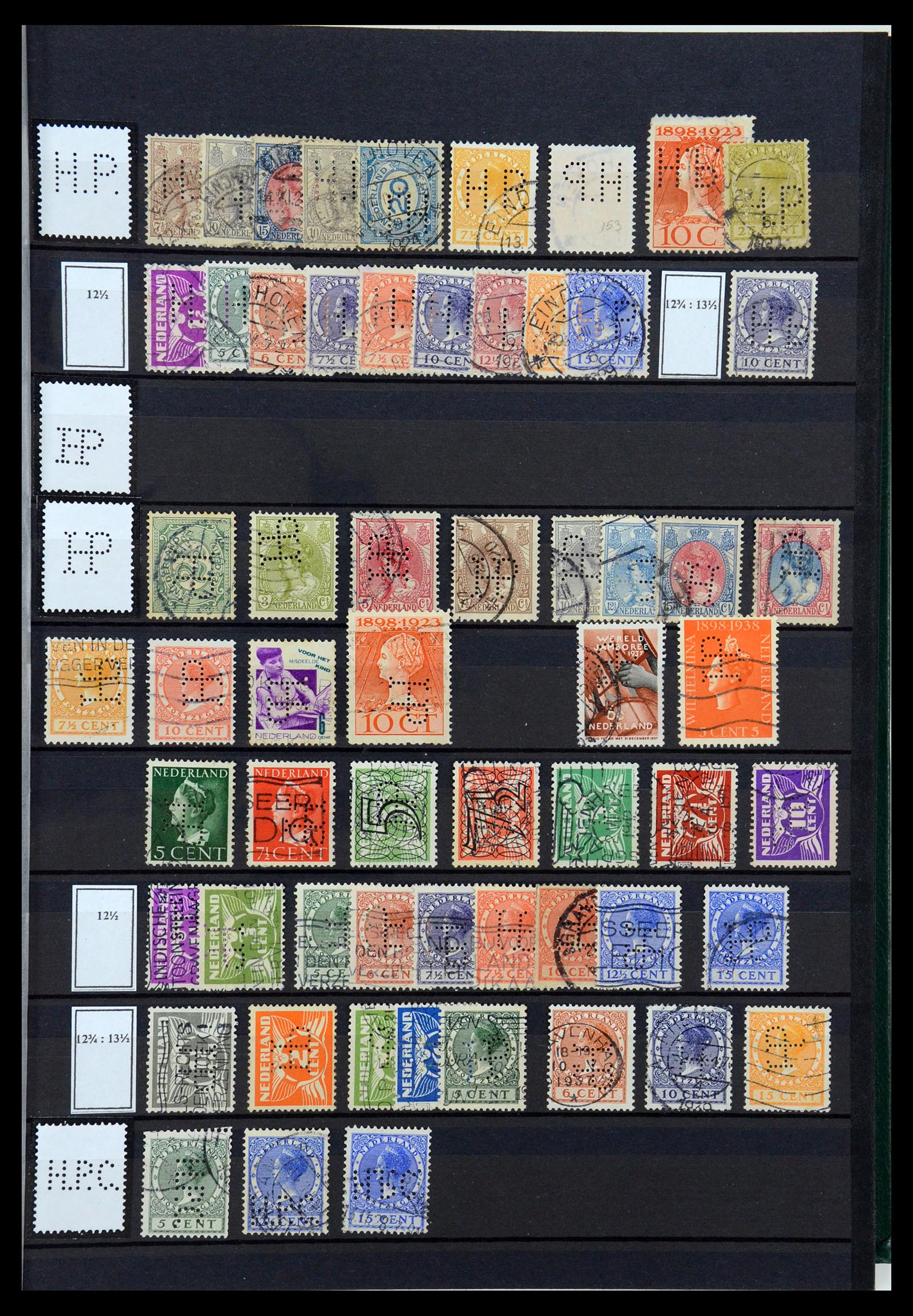 36400 065 - Postzegelverzameling 36400 Nederland perfins 1872-1980.