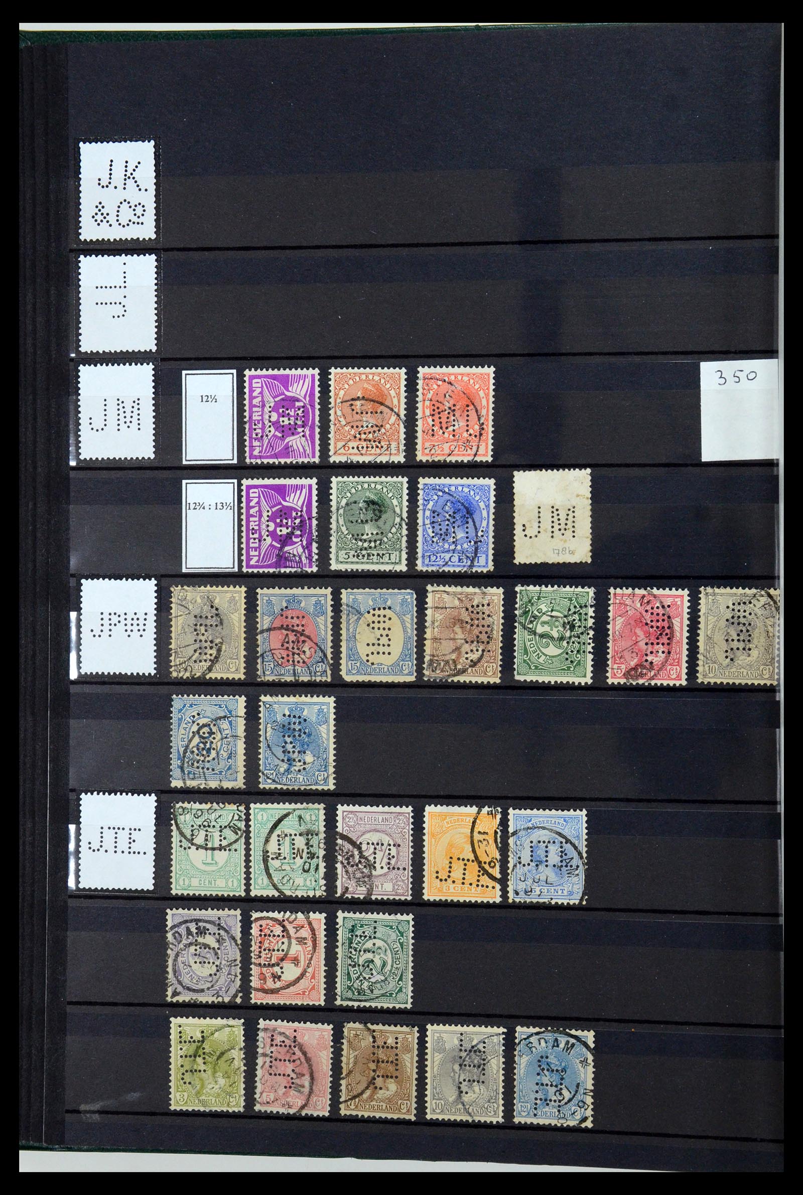 36400 078 - Postzegelverzameling 36400 Nederland perfins 1872-1980.