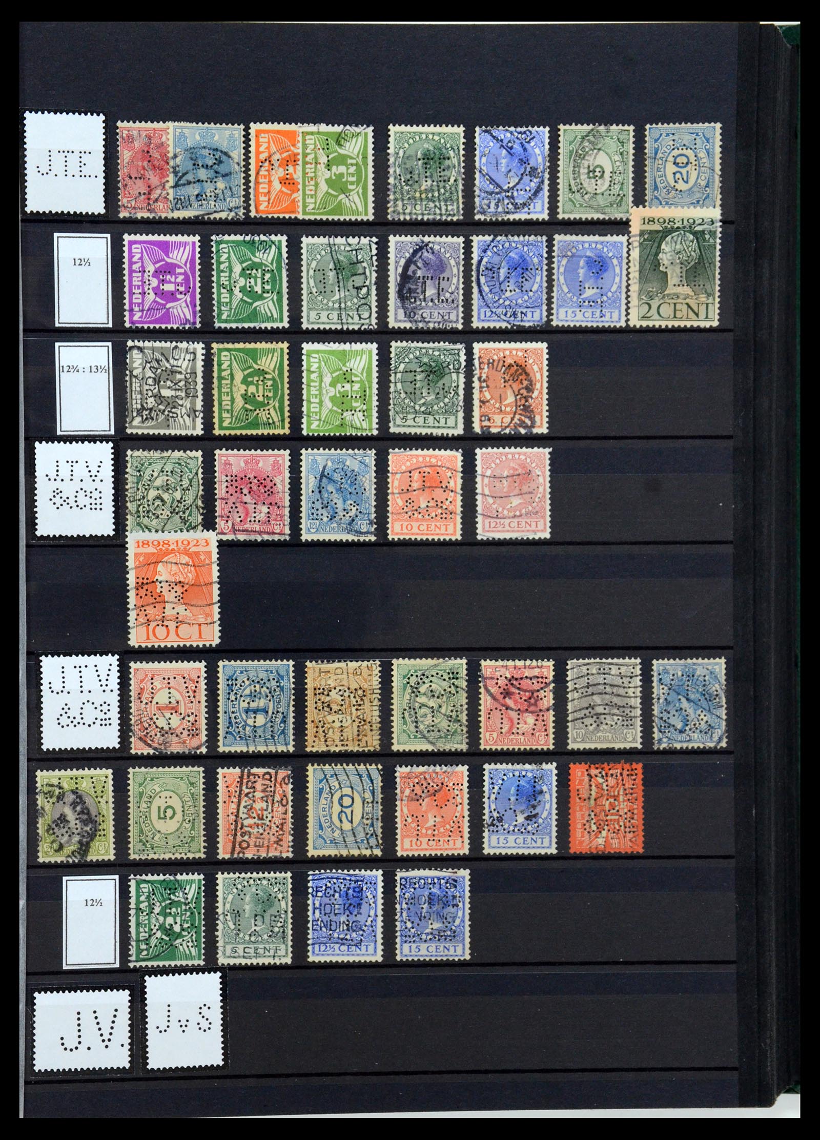 36400 079 - Postzegelverzameling 36400 Nederland perfins 1872-1980.