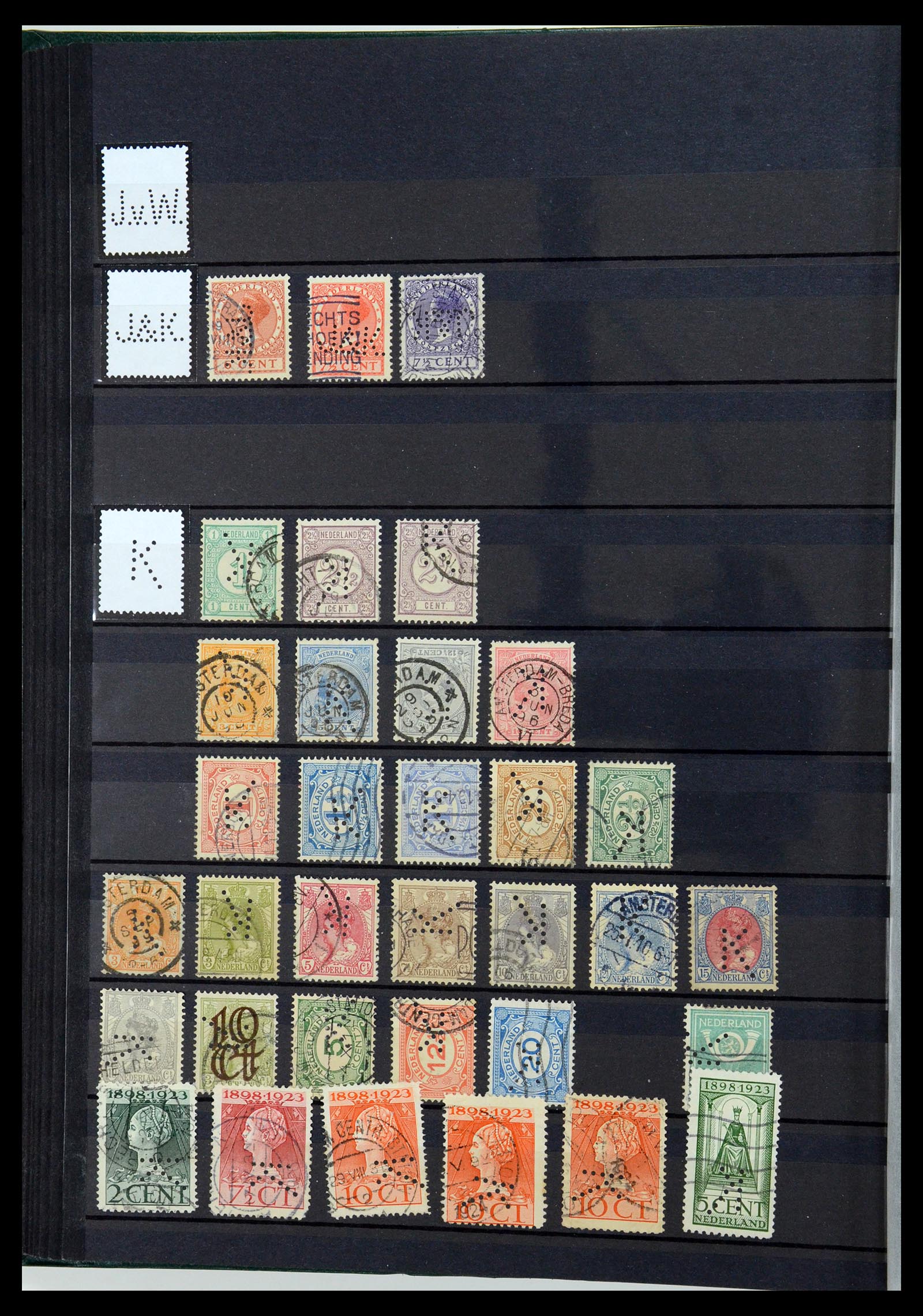 36400 080 - Postzegelverzameling 36400 Nederland perfins 1872-1980.