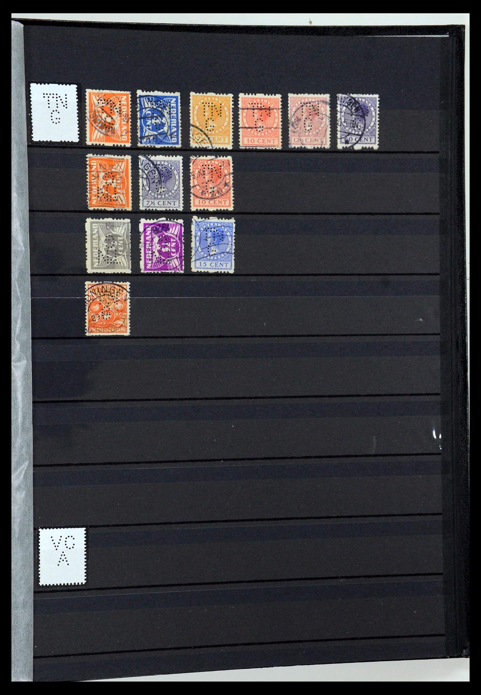 36400 282 - Postzegelverzameling 36400 Nederland perfins 1872-1980.