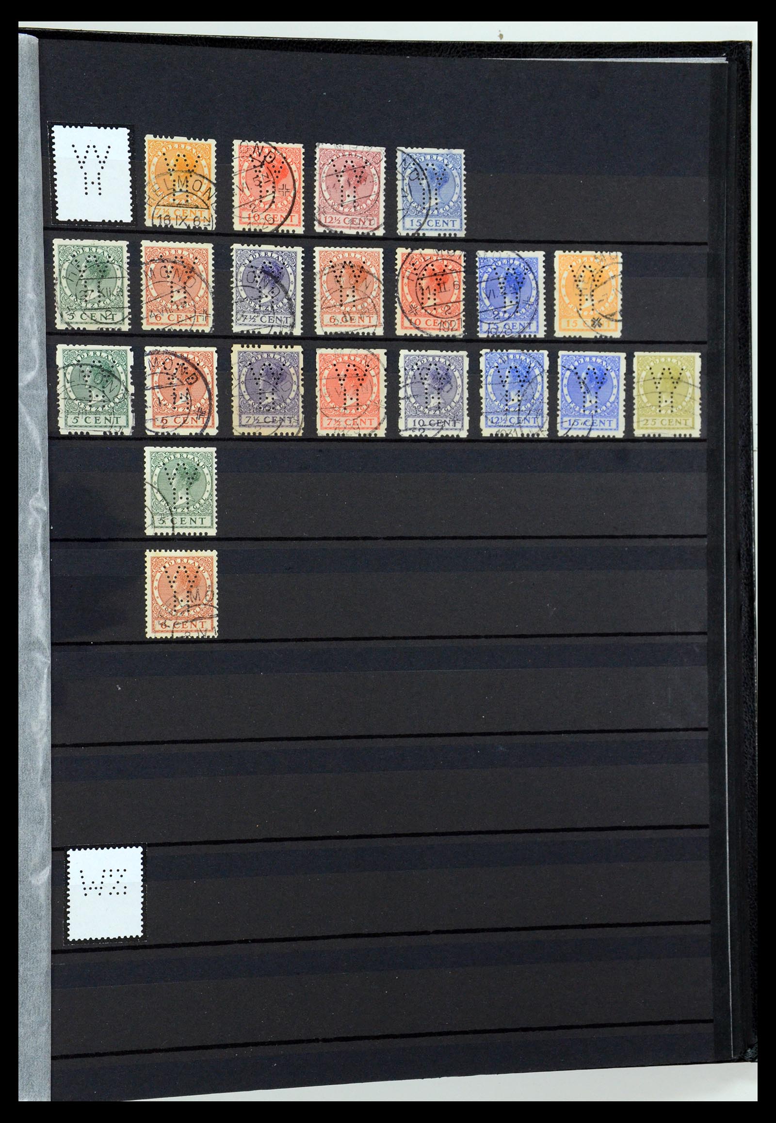 36400 283 - Postzegelverzameling 36400 Nederland perfins 1872-1980.