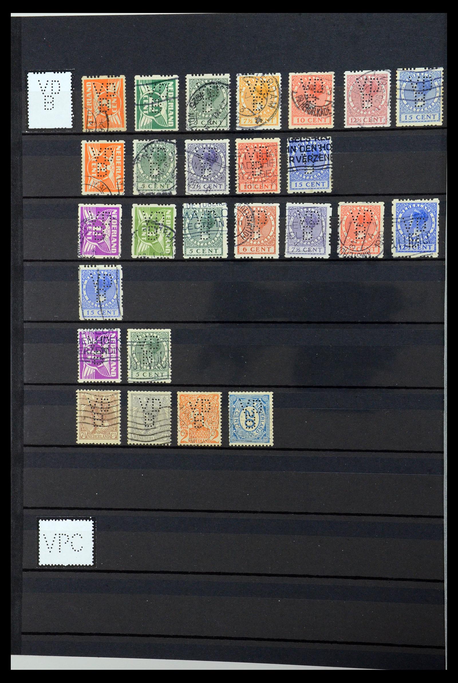 36400 284 - Postzegelverzameling 36400 Nederland perfins 1872-1980.
