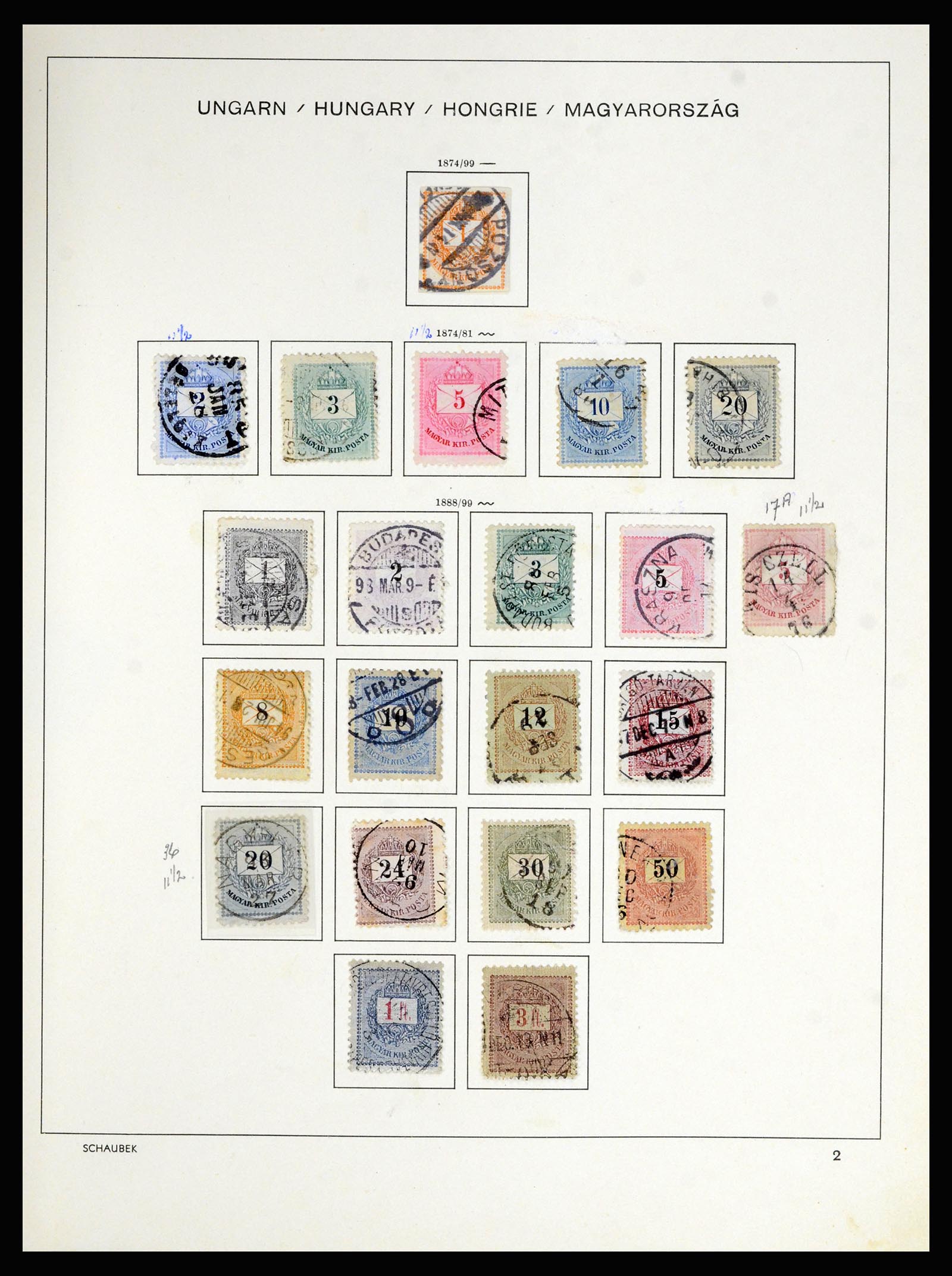 36402 003 - Postzegelverzameling 36402 Hongarije 1871-1974.