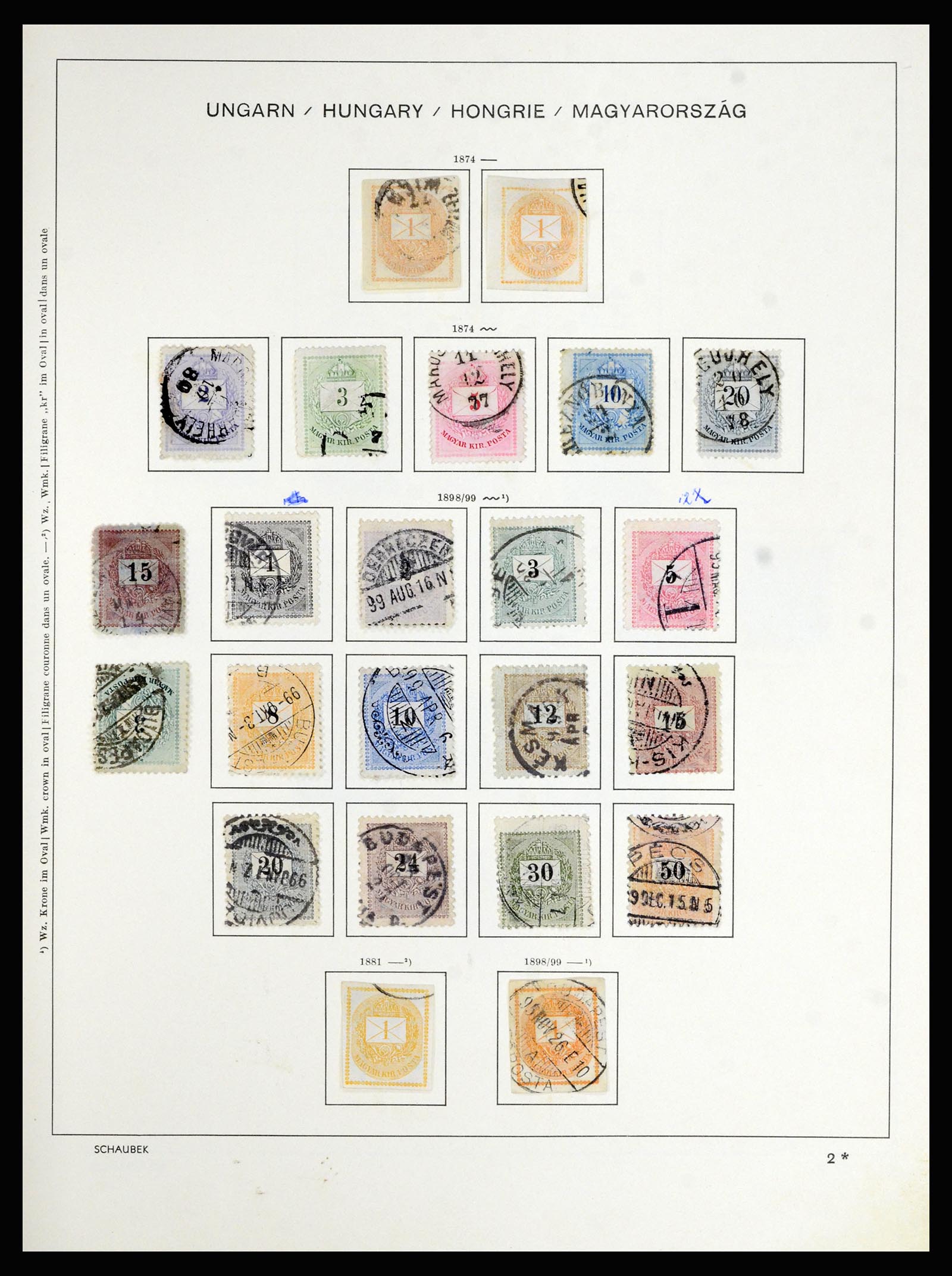 36402 004 - Postzegelverzameling 36402 Hongarije 1871-1974.