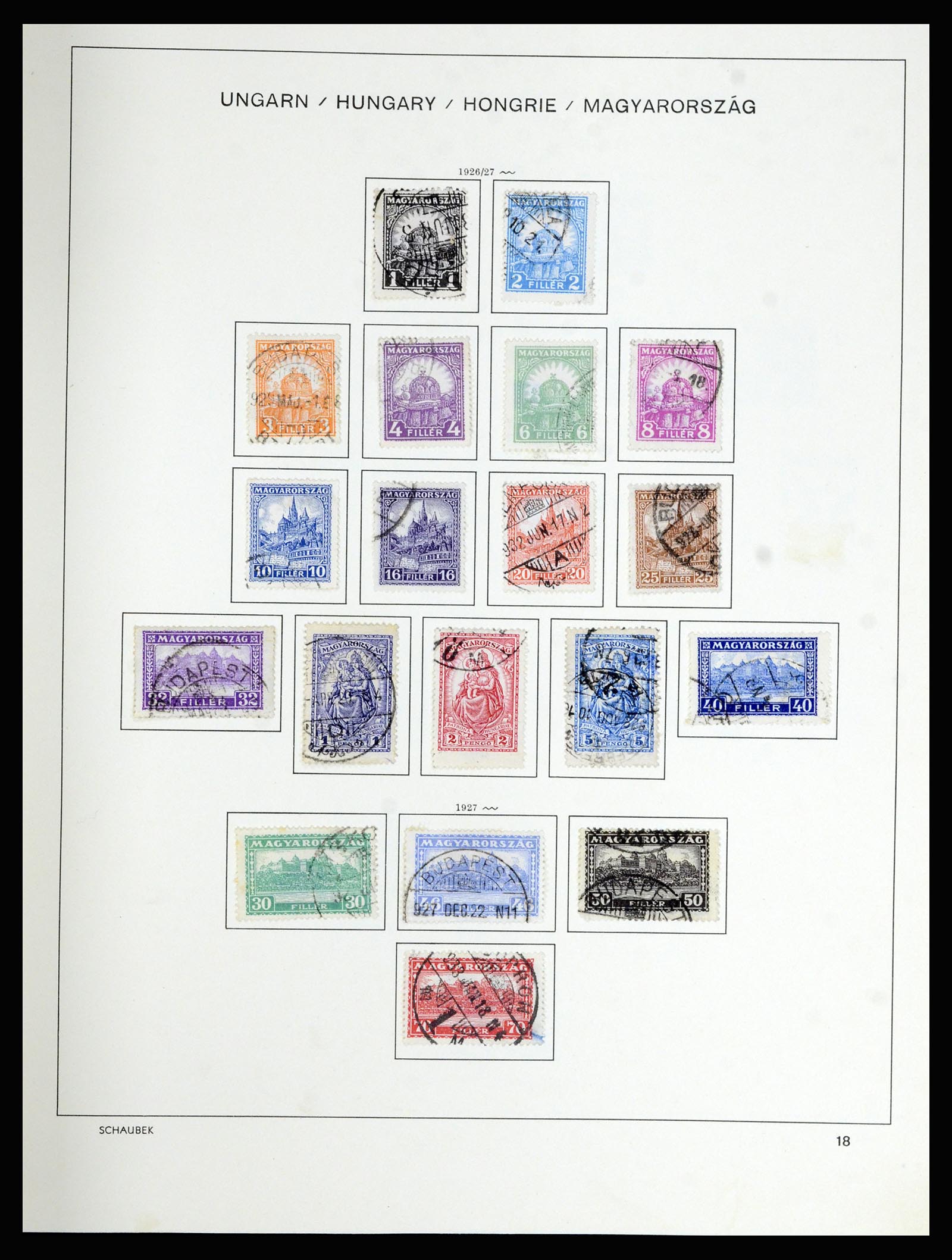 36402 028 - Postzegelverzameling 36402 Hongarije 1871-1974.