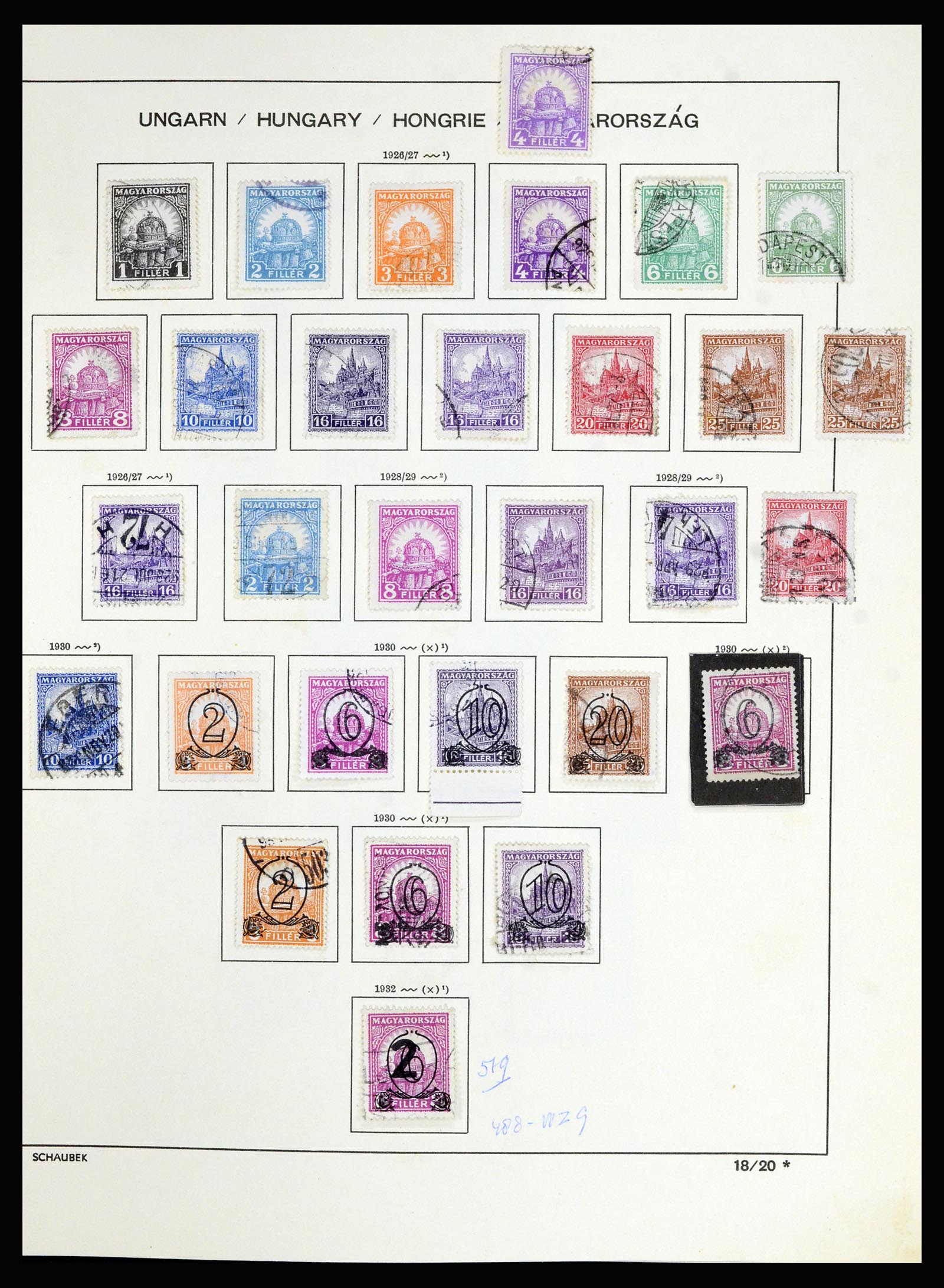 36402 032 - Postzegelverzameling 36402 Hongarije 1871-1974.