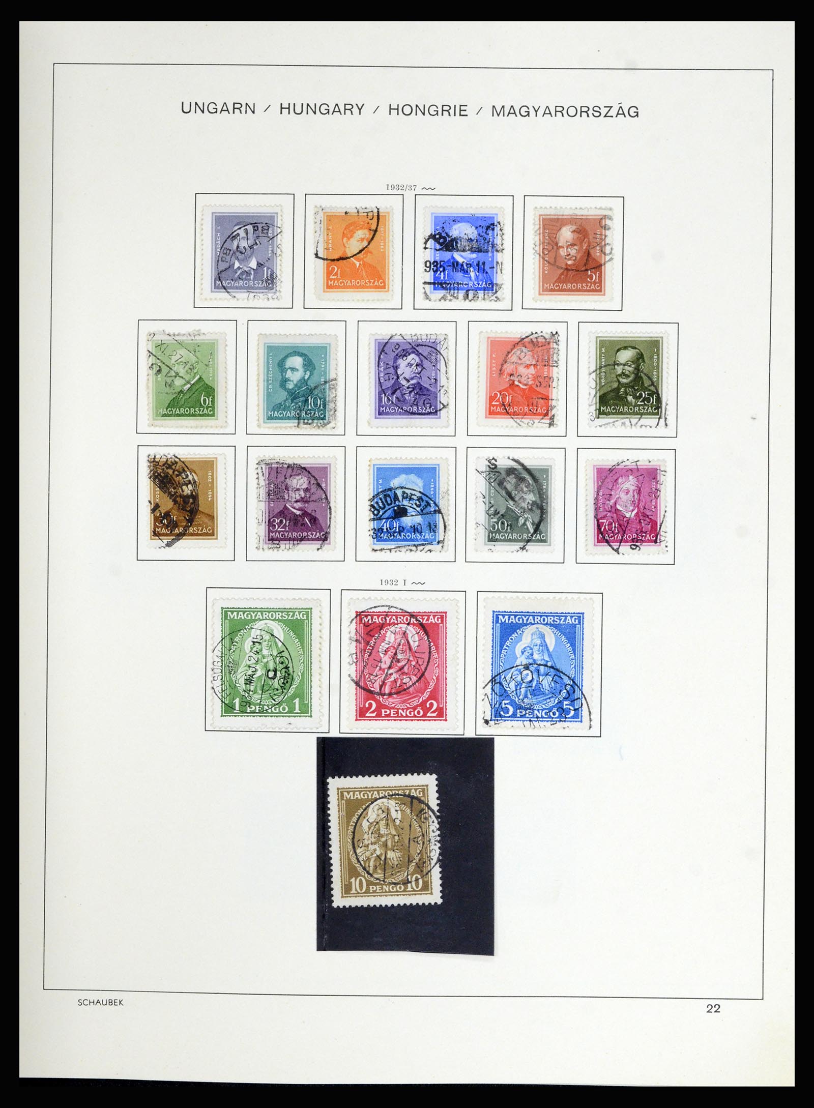 36402 034 - Postzegelverzameling 36402 Hongarije 1871-1974.