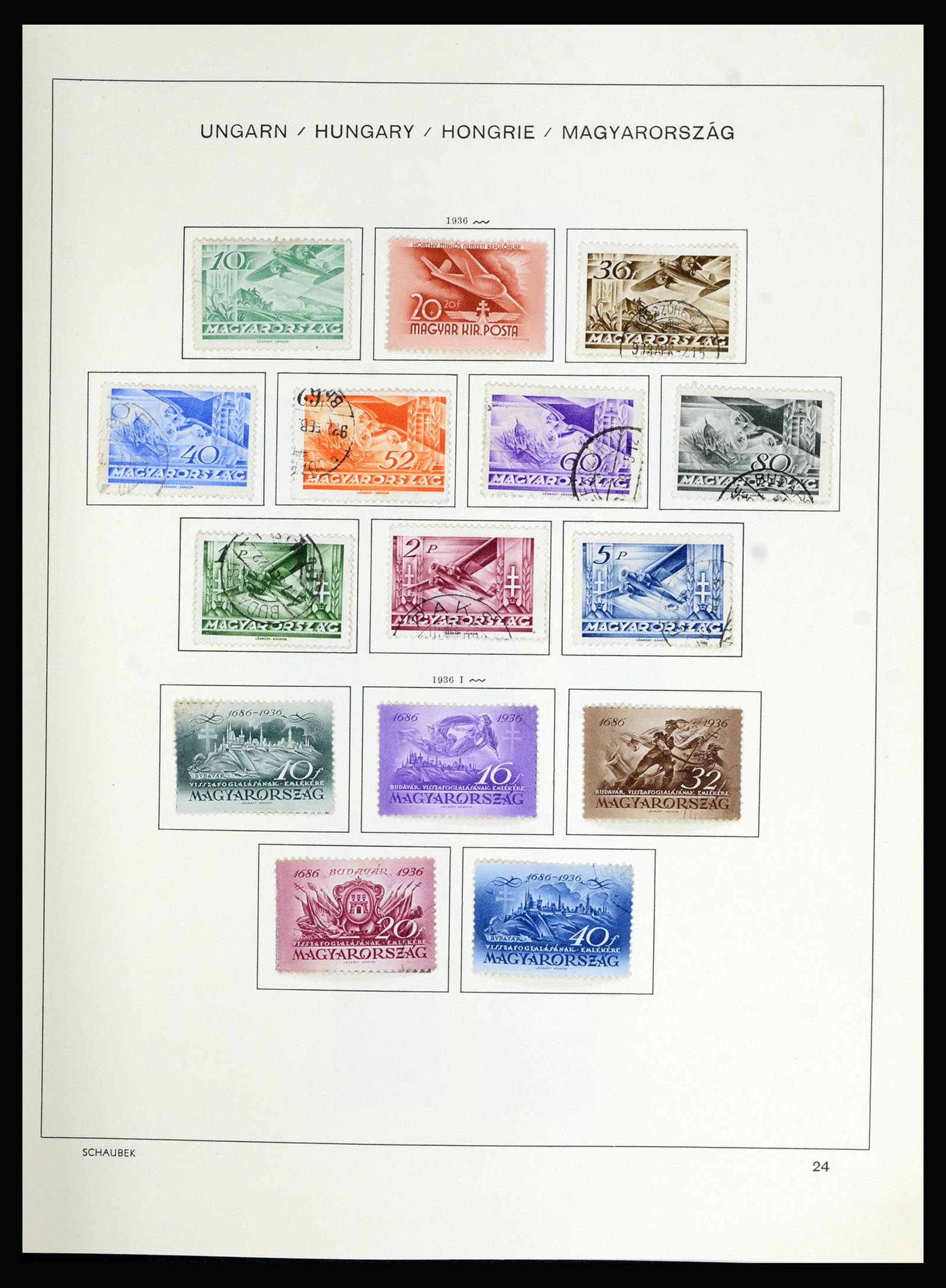 36402 036 - Postzegelverzameling 36402 Hongarije 1871-1974.