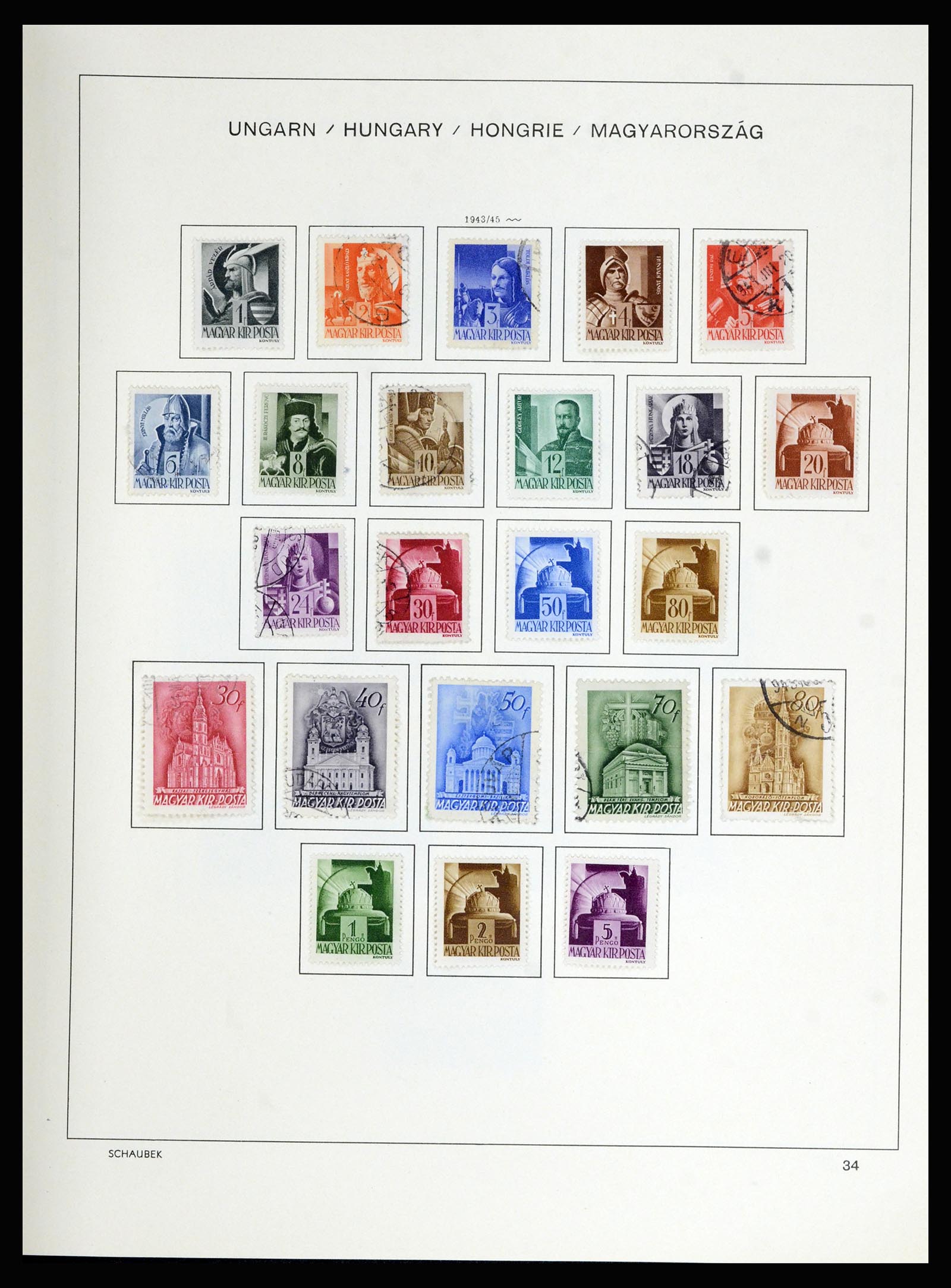 36402 047 - Postzegelverzameling 36402 Hongarije 1871-1974.