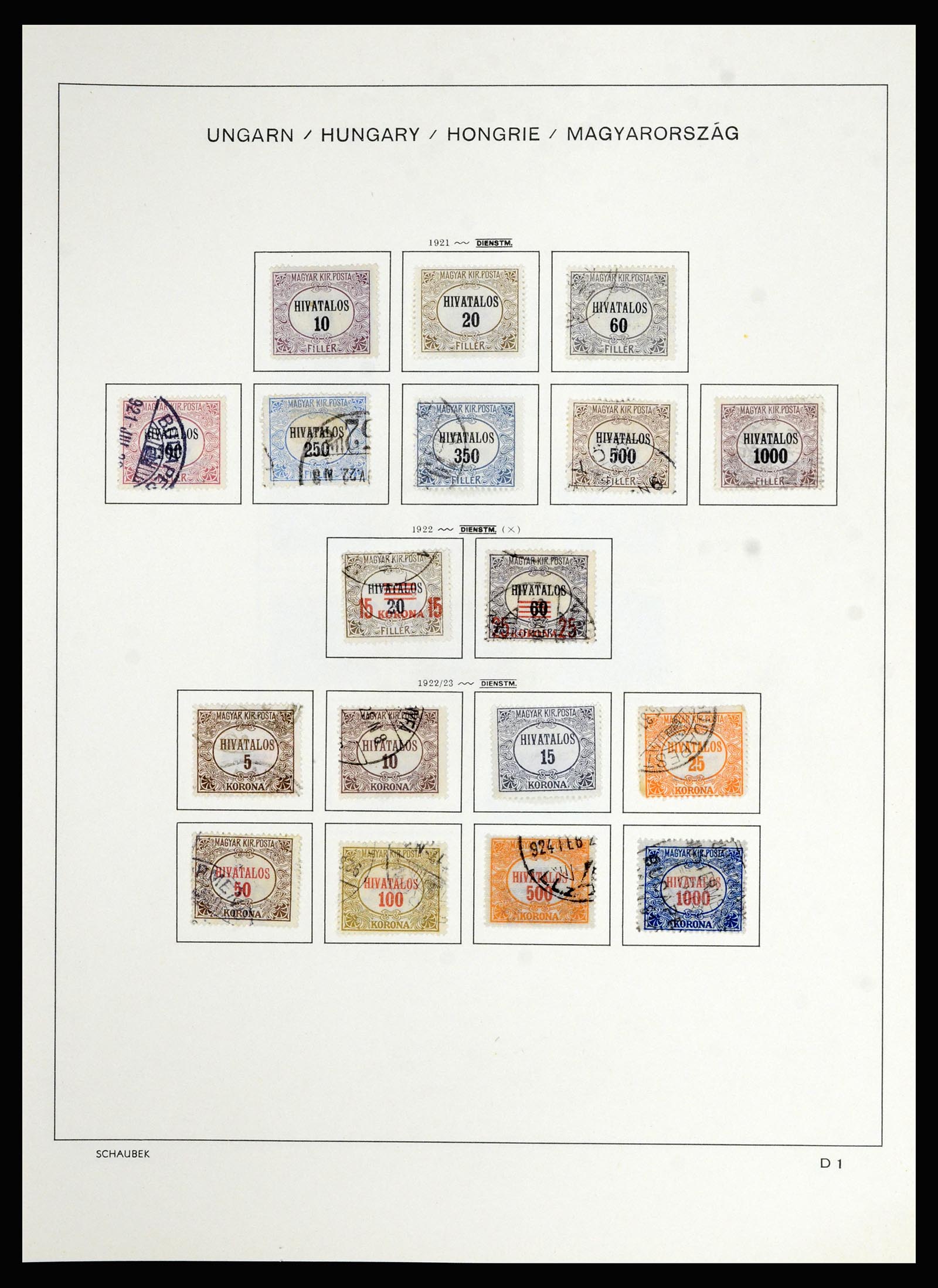 36402 051 - Postzegelverzameling 36402 Hongarije 1871-1974.