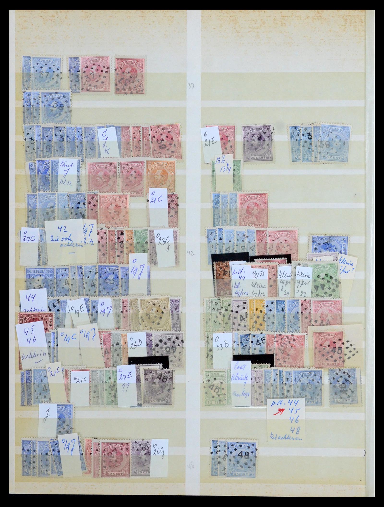 36403 004 - Postzegelverzameling 36403 Nederland puntstempels.