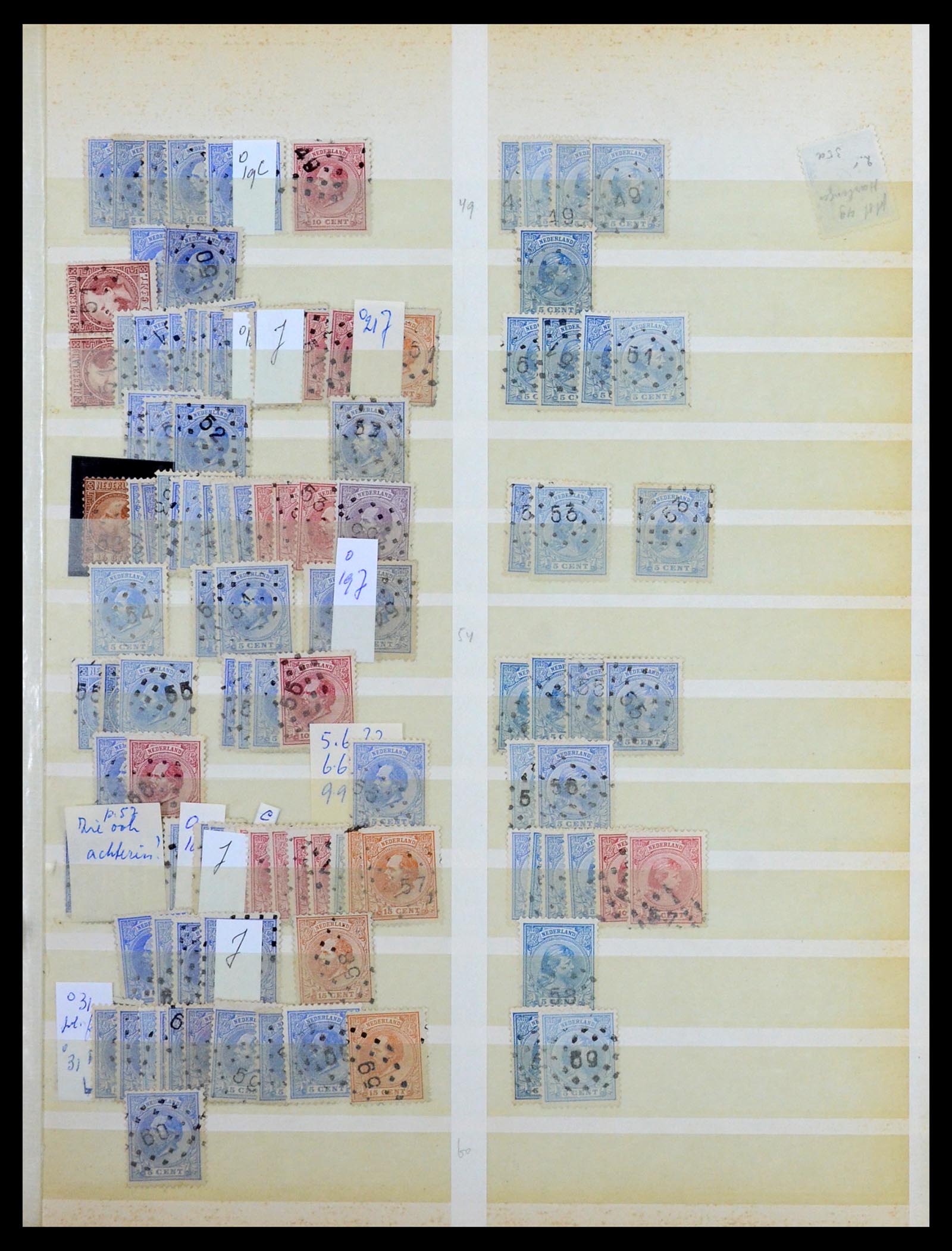 36403 005 - Postzegelverzameling 36403 Nederland puntstempels.
