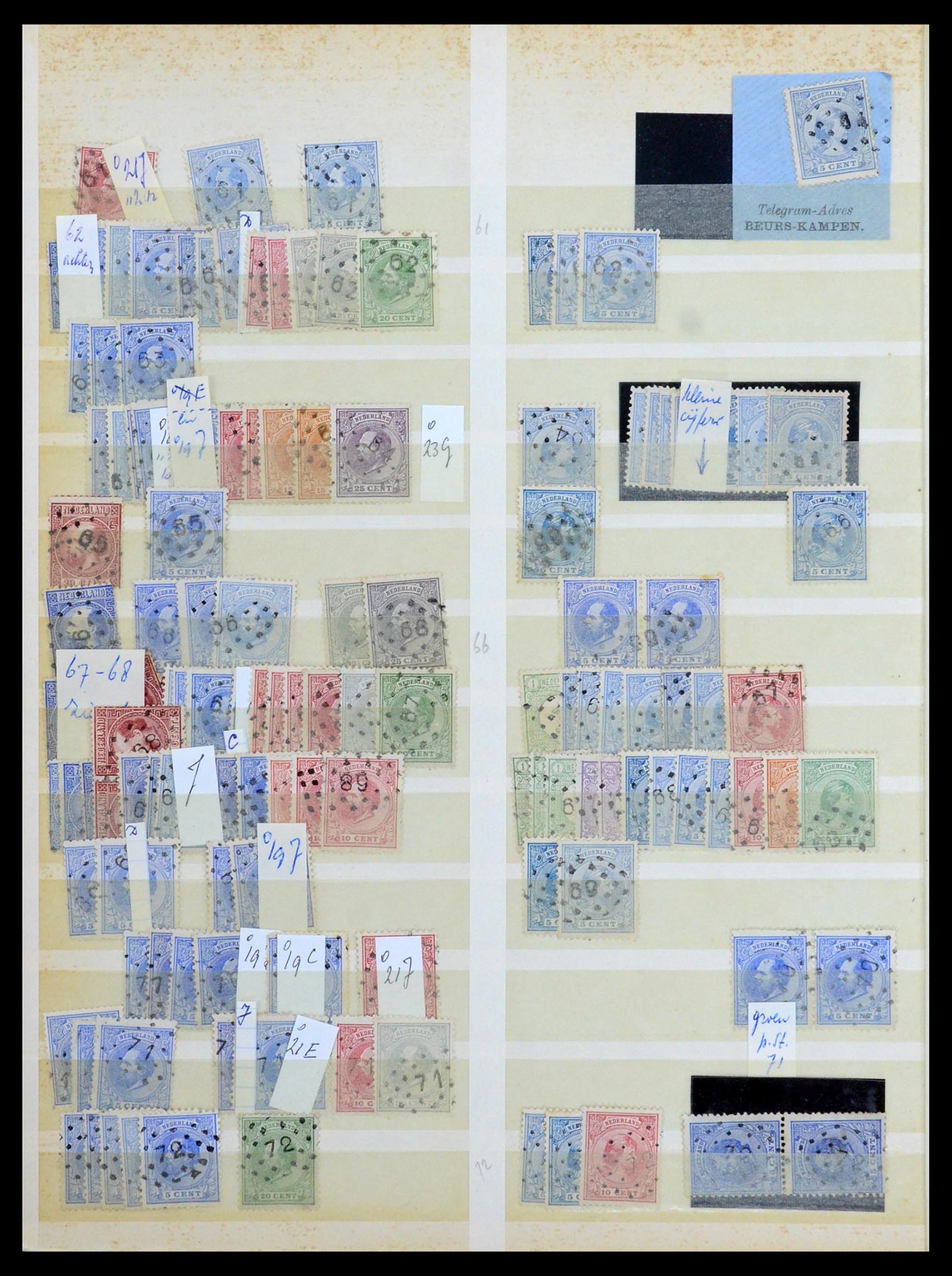 36403 006 - Postzegelverzameling 36403 Nederland puntstempels.