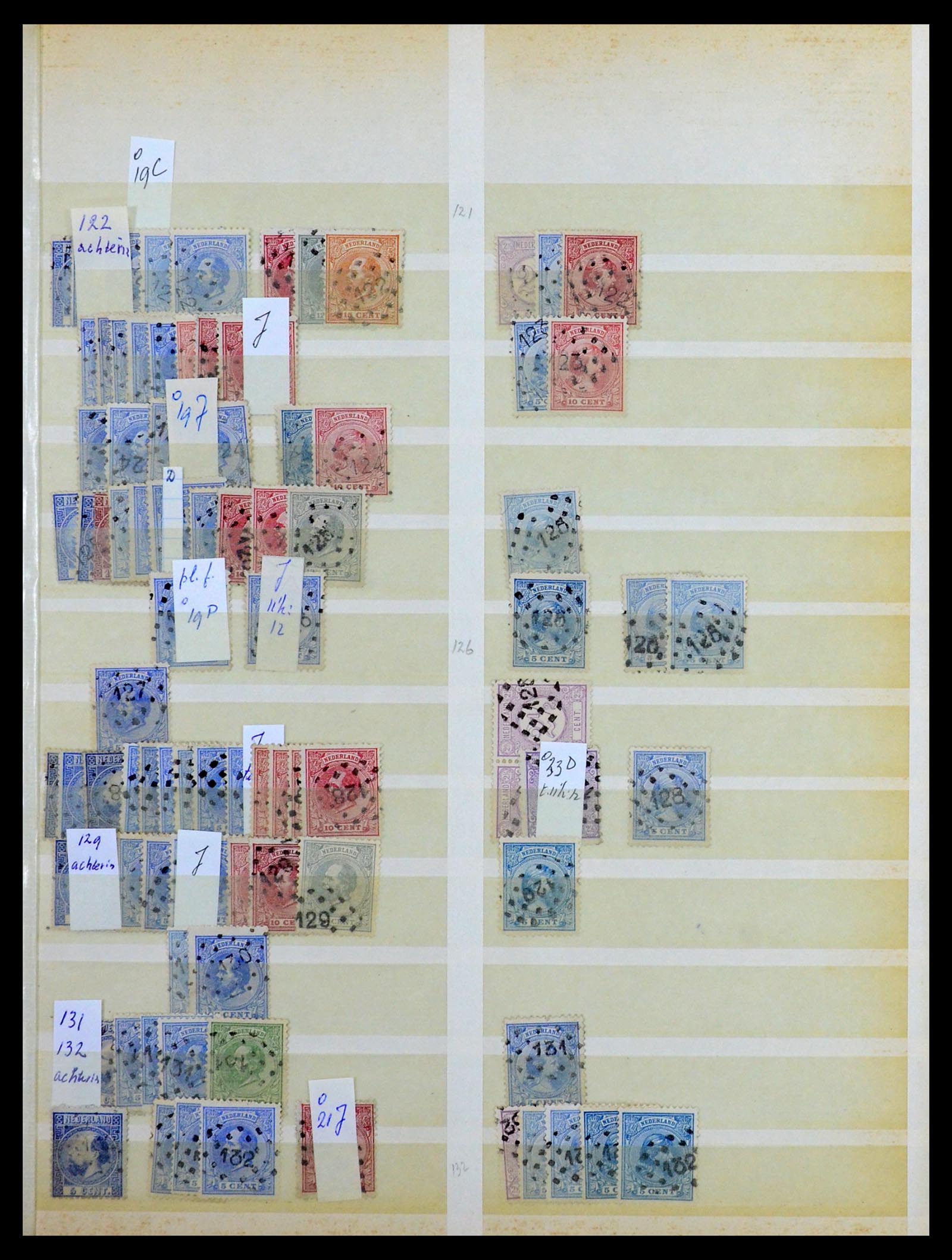 36403 011 - Postzegelverzameling 36403 Nederland puntstempels.