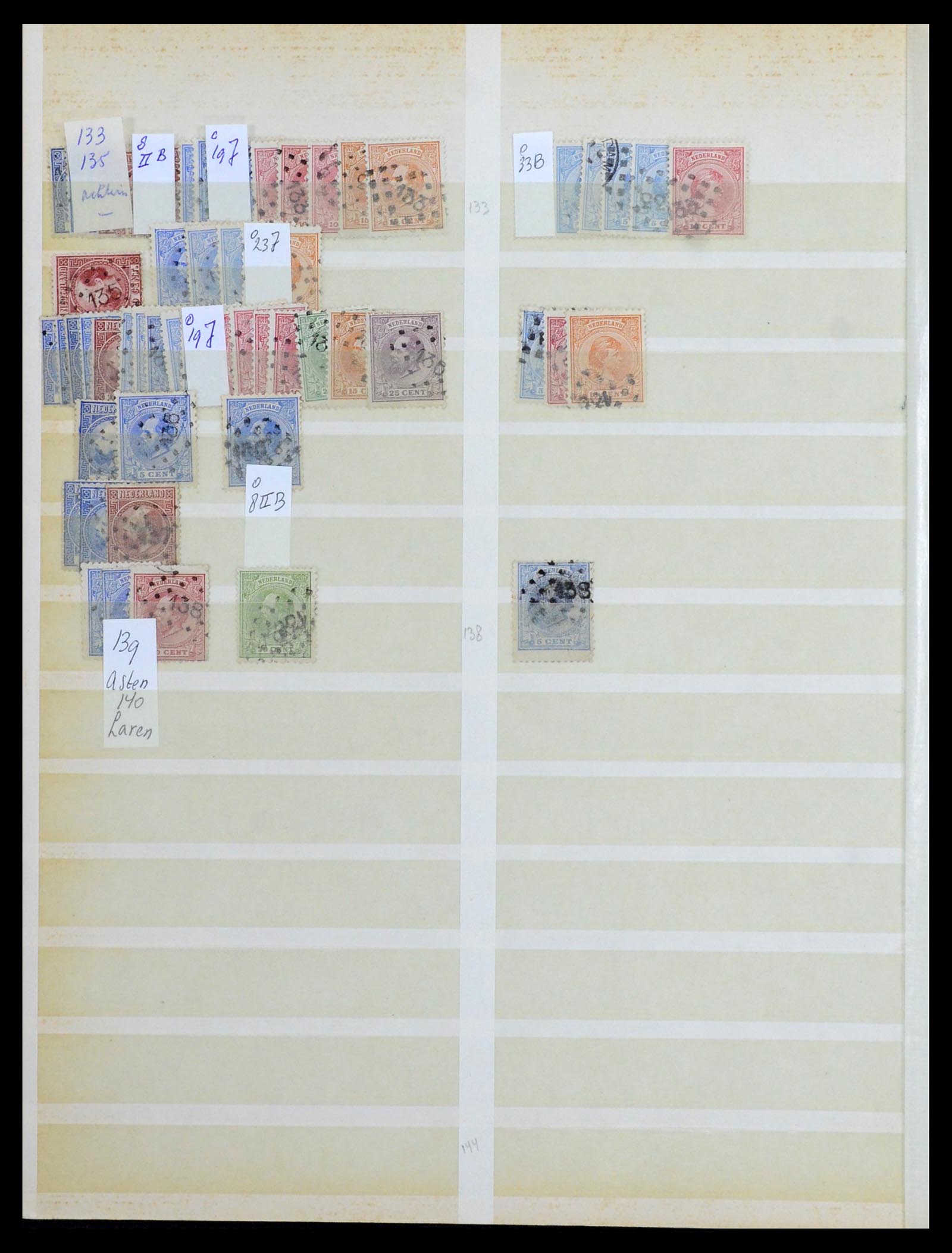 36403 012 - Postzegelverzameling 36403 Nederland puntstempels.