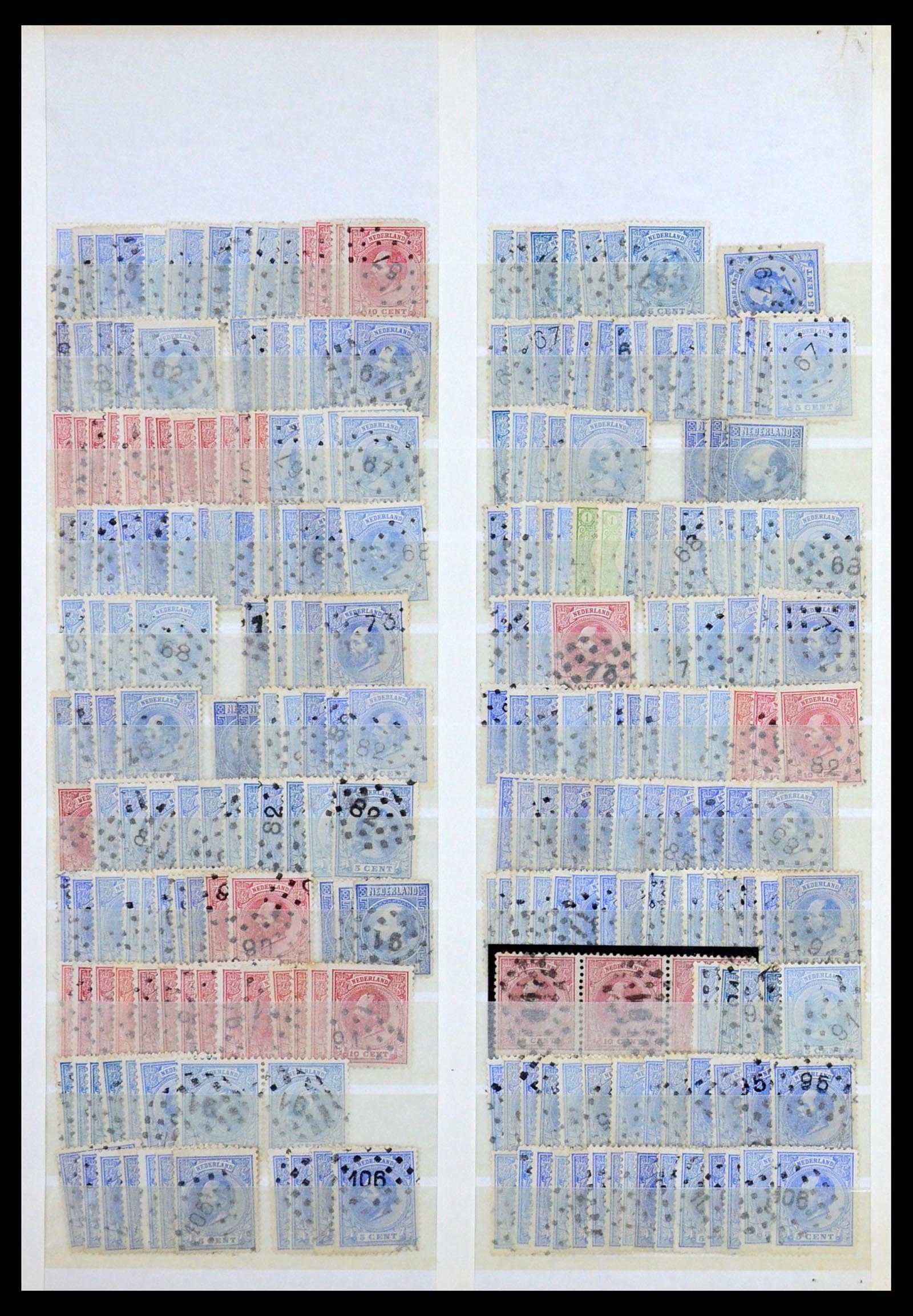 36403 023 - Postzegelverzameling 36403 Nederland puntstempels.