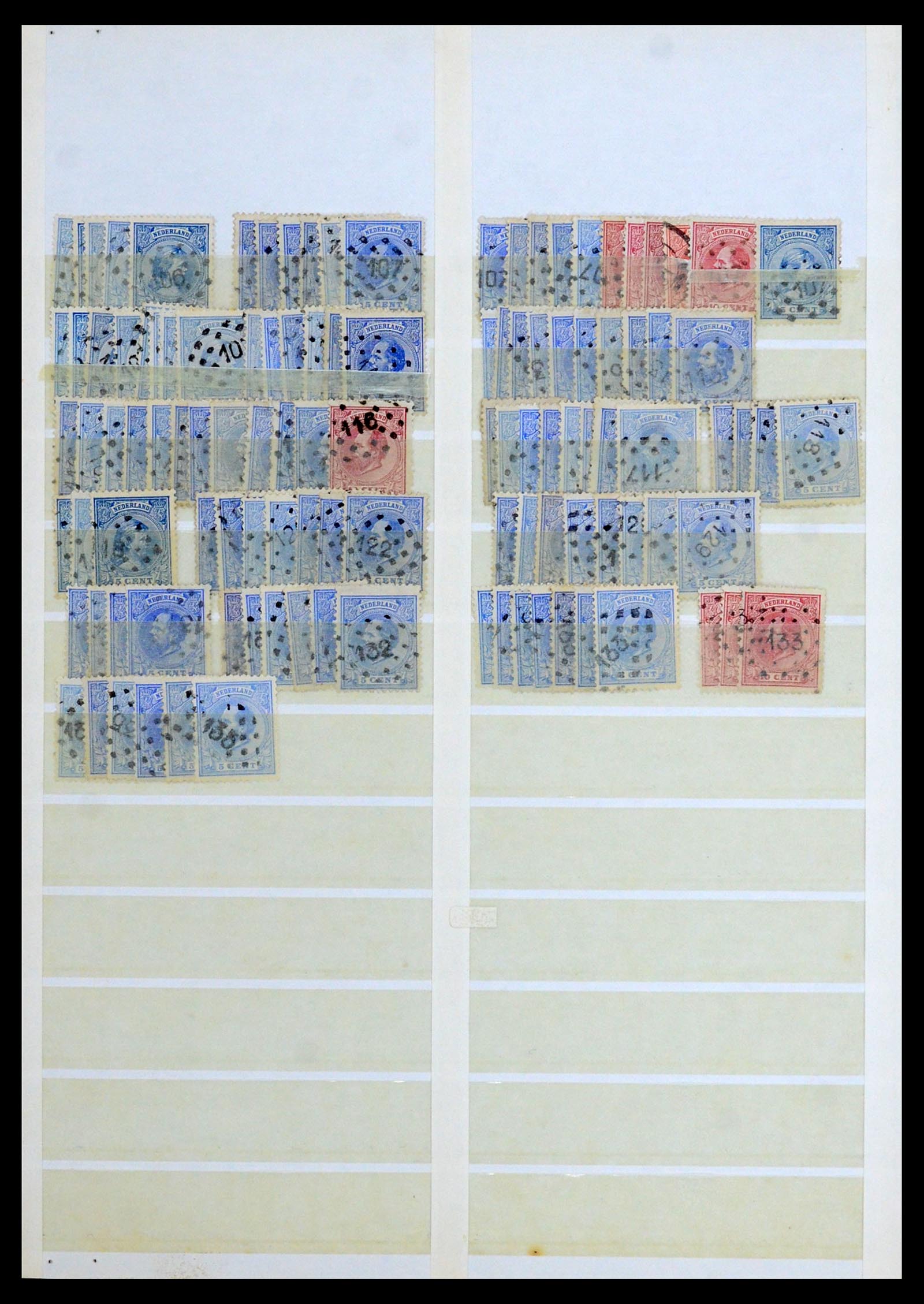 36403 024 - Postzegelverzameling 36403 Nederland puntstempels.