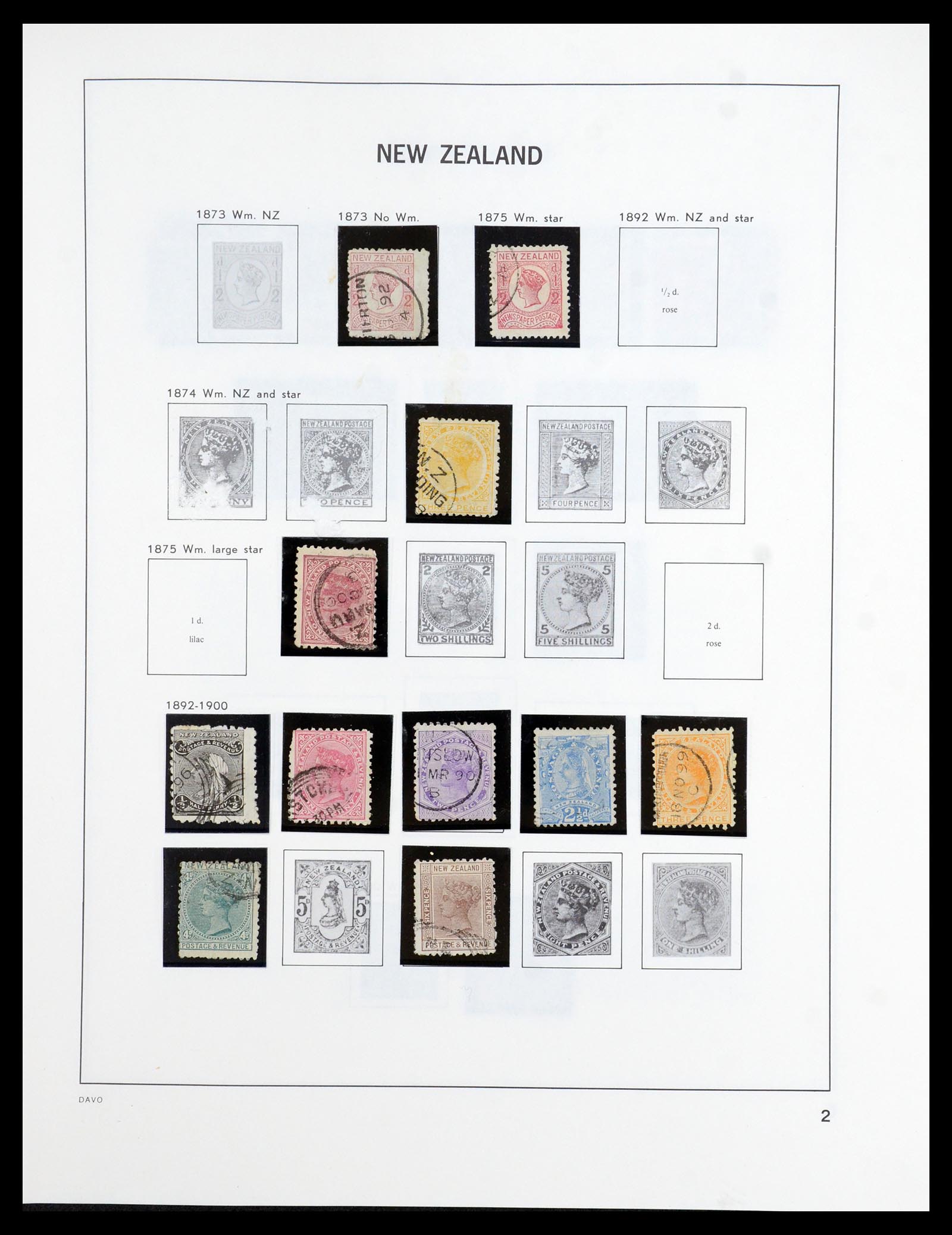 36404 001 - Stamp collection 36404 New Zealand 1873-2000.