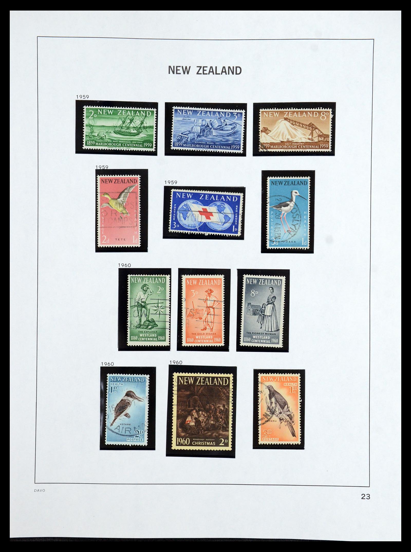 36404 022 - Stamp collection 36404 New Zealand 1873-2000.