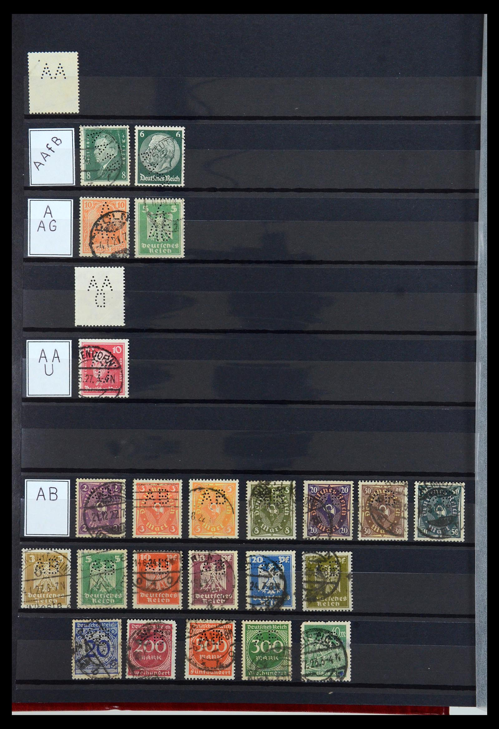 36405 002 - Stamp collection 36405 German Reich perfins 1880-1945.