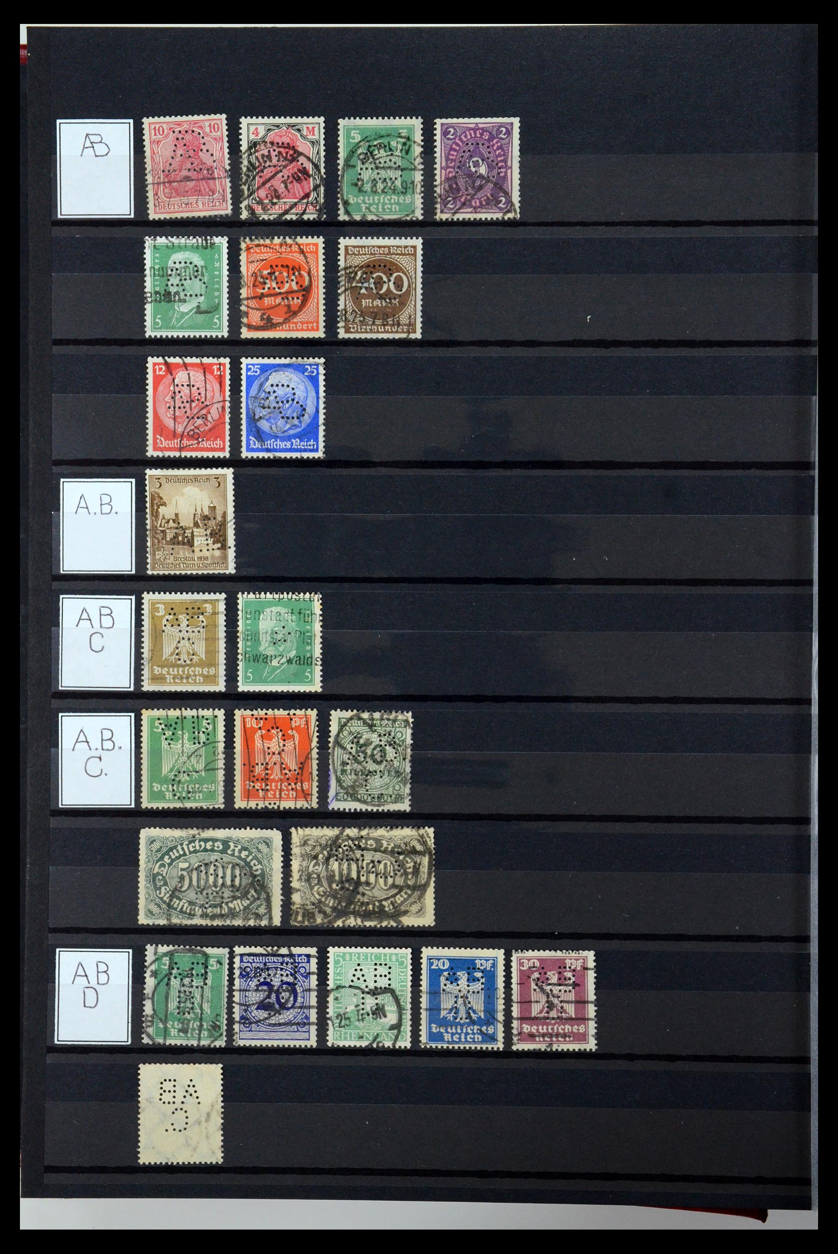 36405 004 - Stamp collection 36405 German Reich perfins 1880-1945.