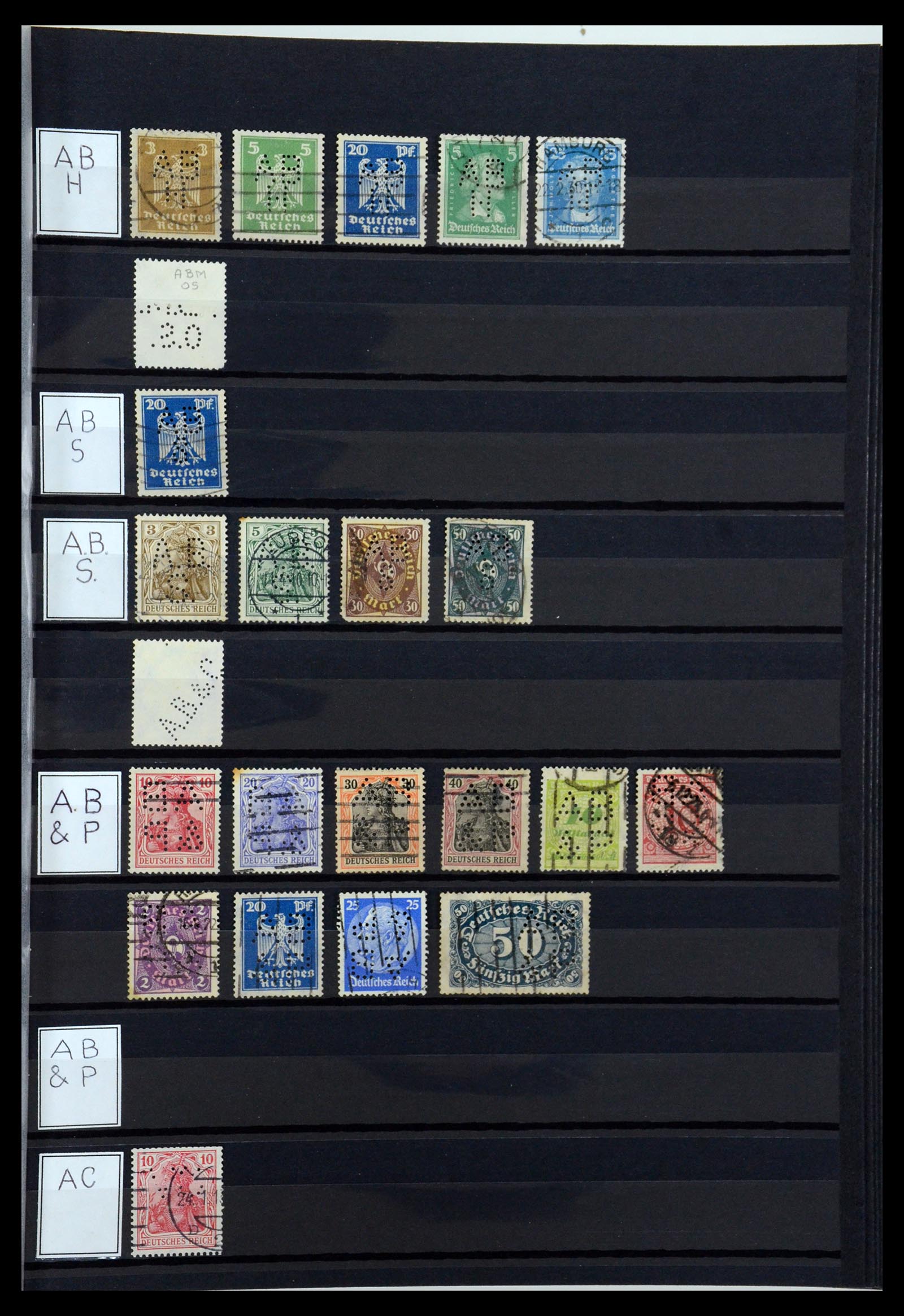 36405 005 - Stamp collection 36405 German Reich perfins 1880-1945.