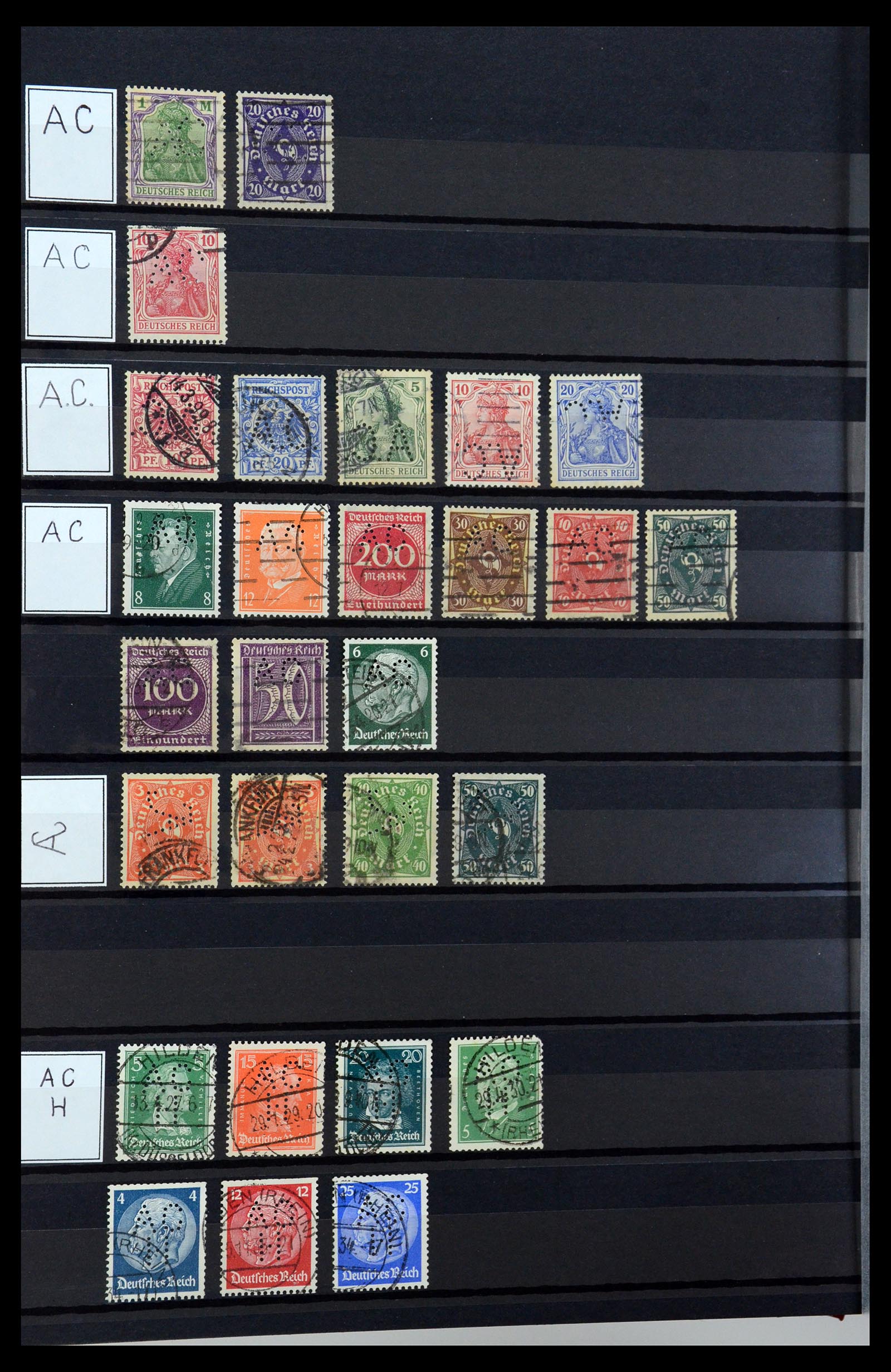 36405 006 - Stamp collection 36405 German Reich perfins 1880-1945.