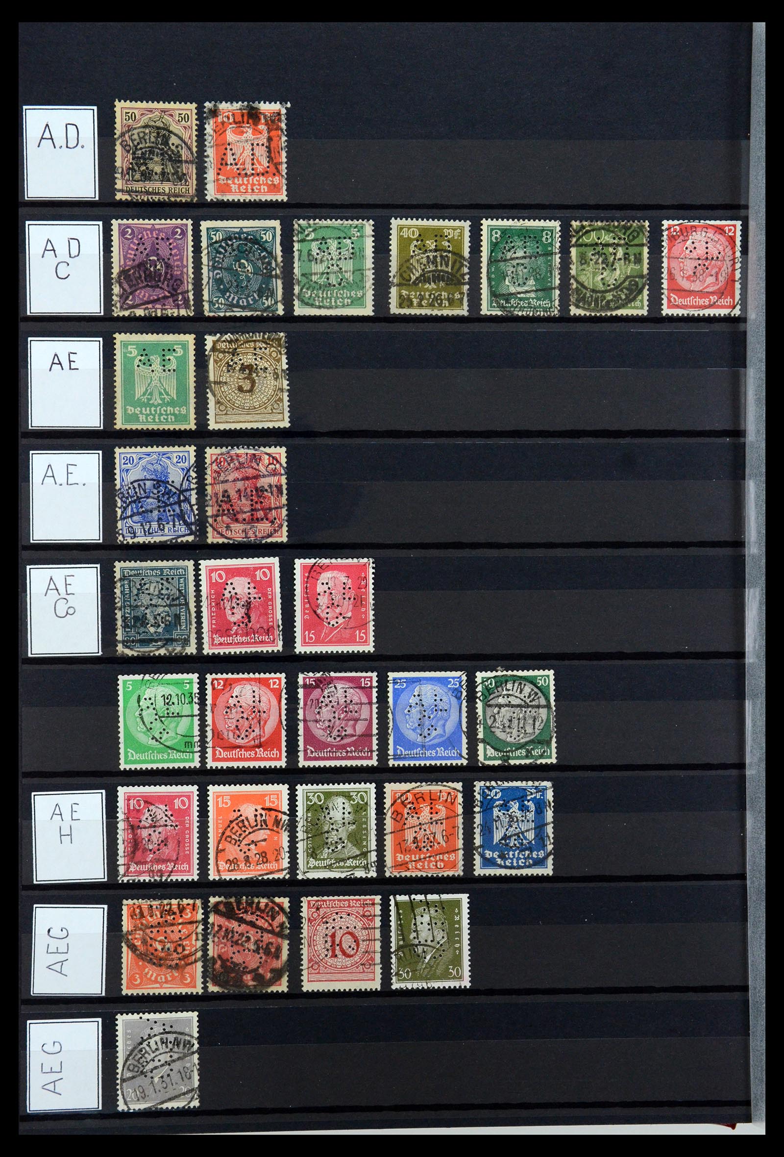 36405 008 - Stamp collection 36405 German Reich perfins 1880-1945.