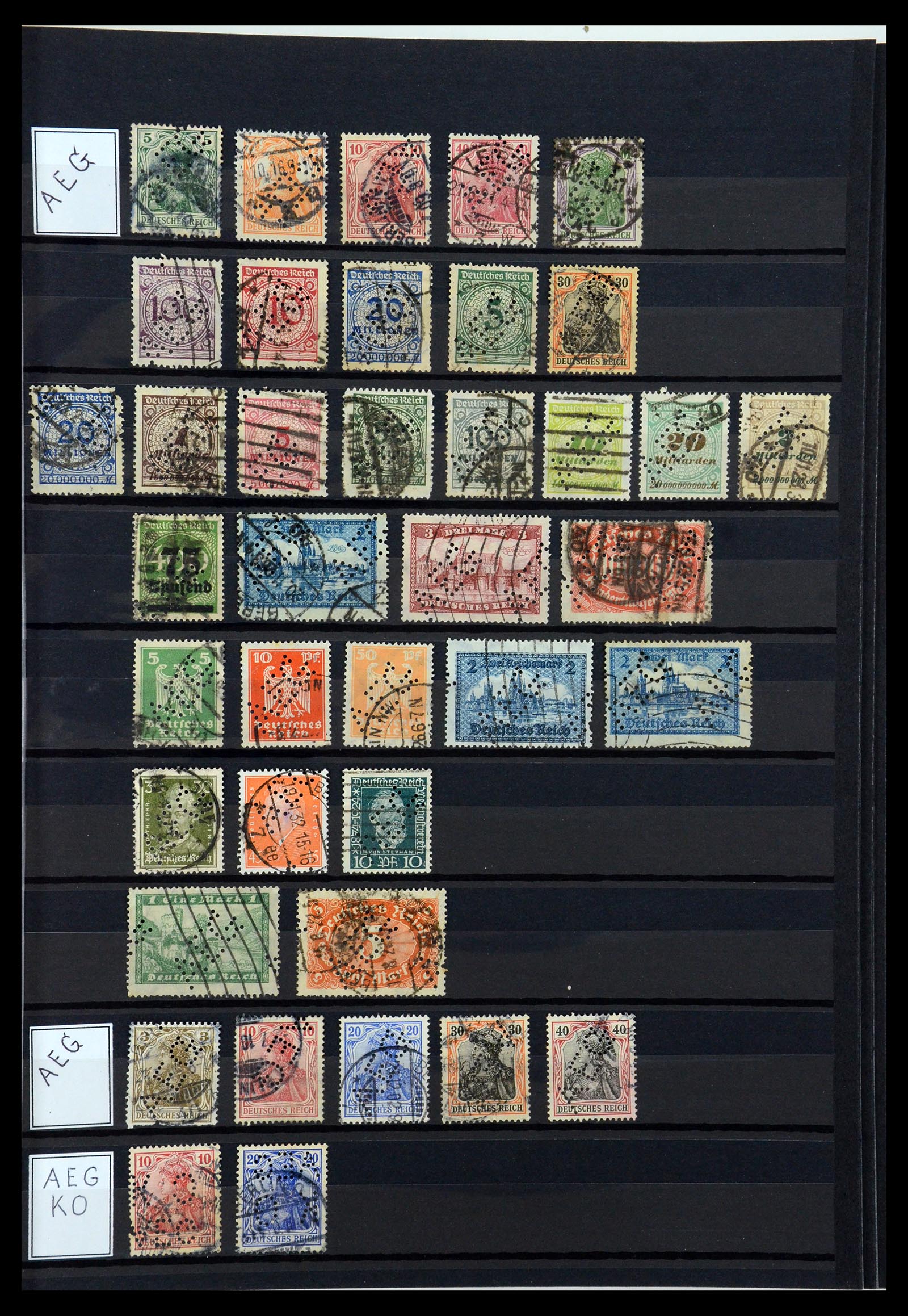 36405 011 - Stamp collection 36405 German Reich perfins 1880-1945.