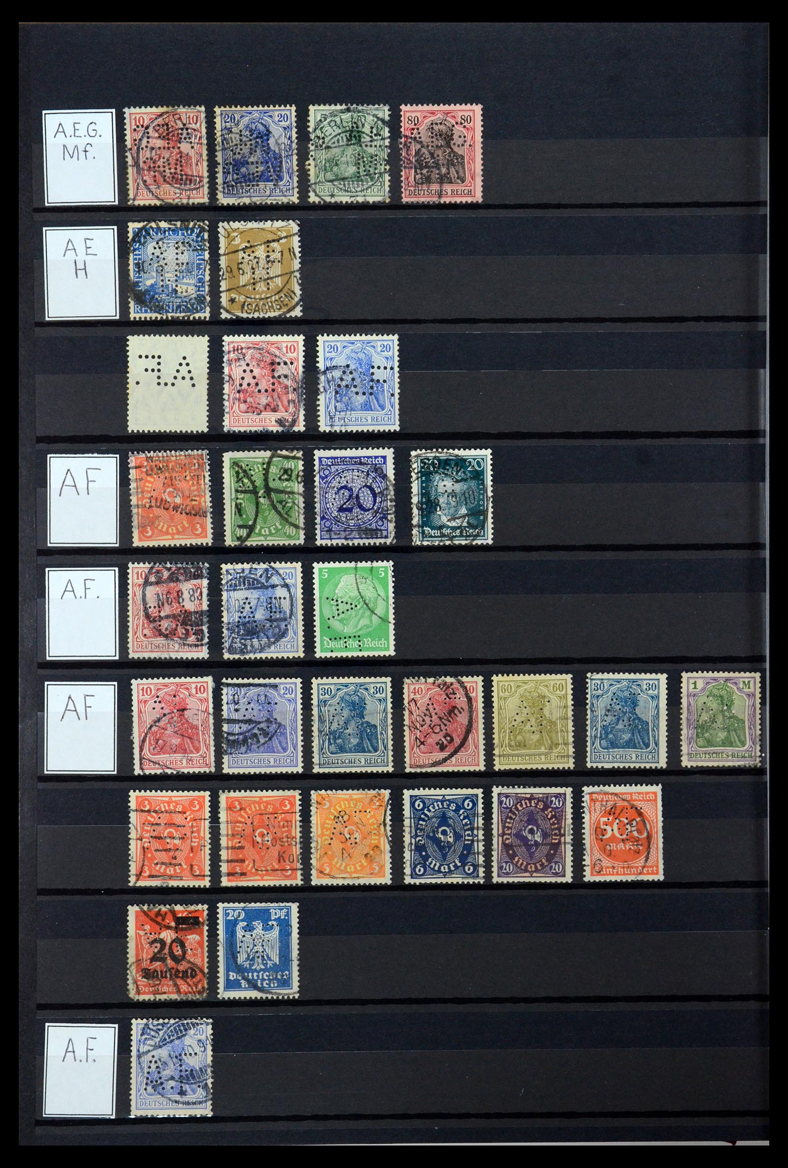 36405 012 - Stamp collection 36405 German Reich perfins 1880-1945.