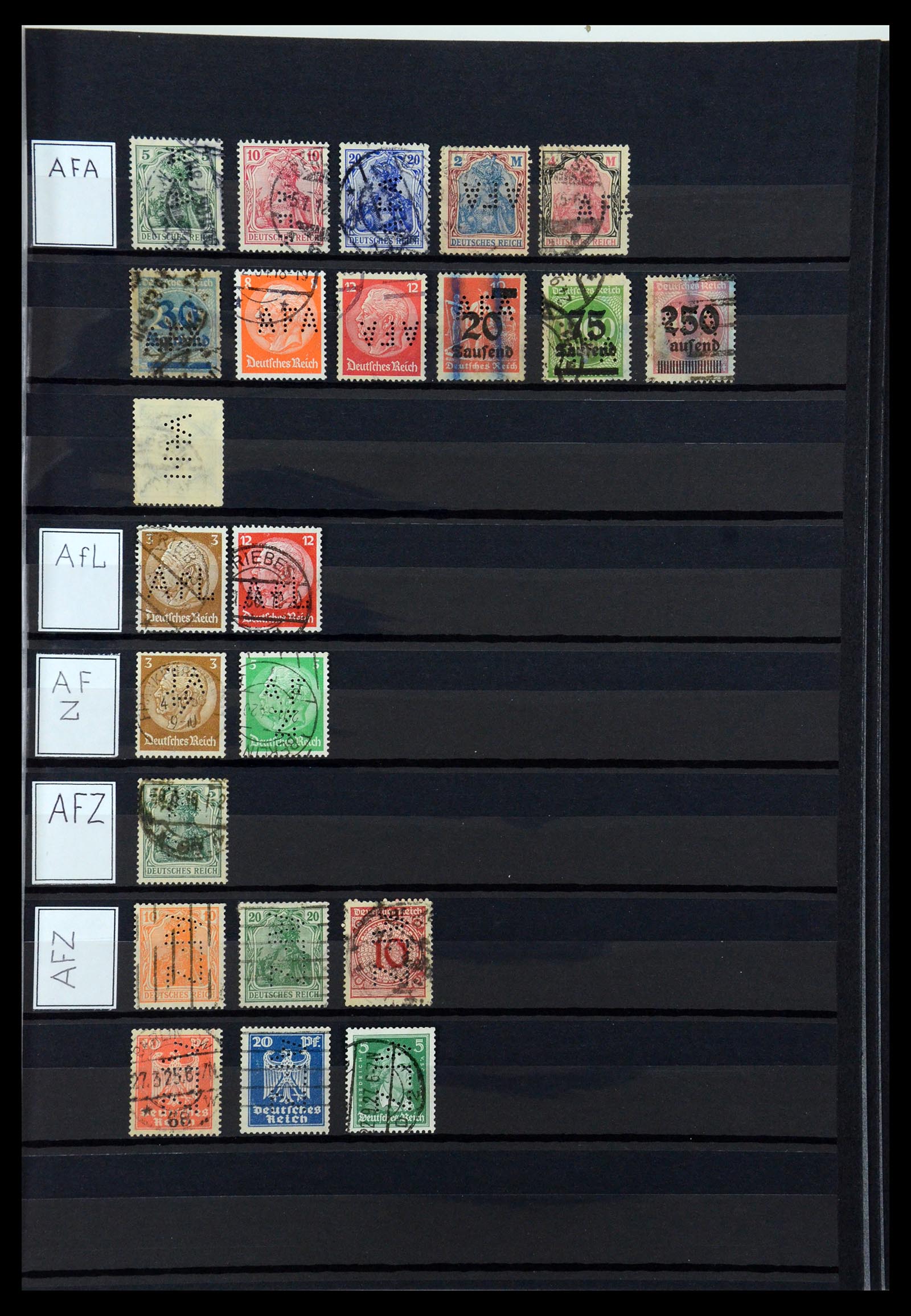 36405 013 - Postzegelverzameling 36405 Duitse Rijk perfins 1880-1945.
