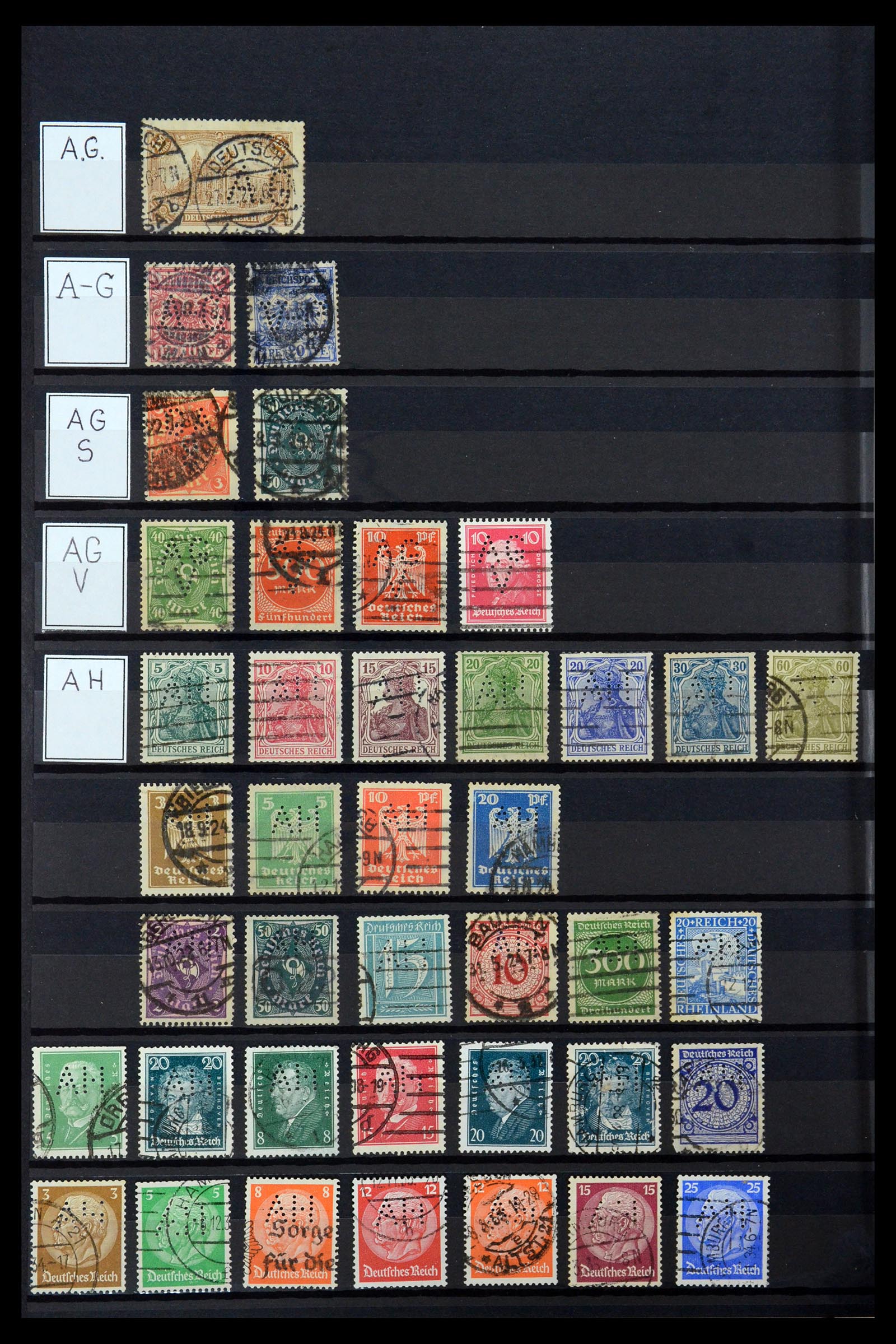 36405 014 - Postzegelverzameling 36405 Duitse Rijk perfins 1880-1945.
