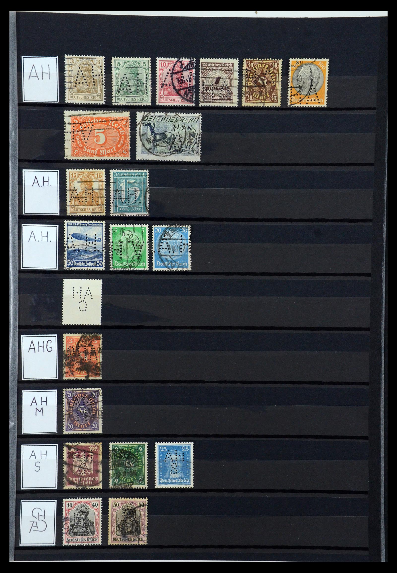 36405 015 - Stamp collection 36405 German Reich perfins 1880-1945.