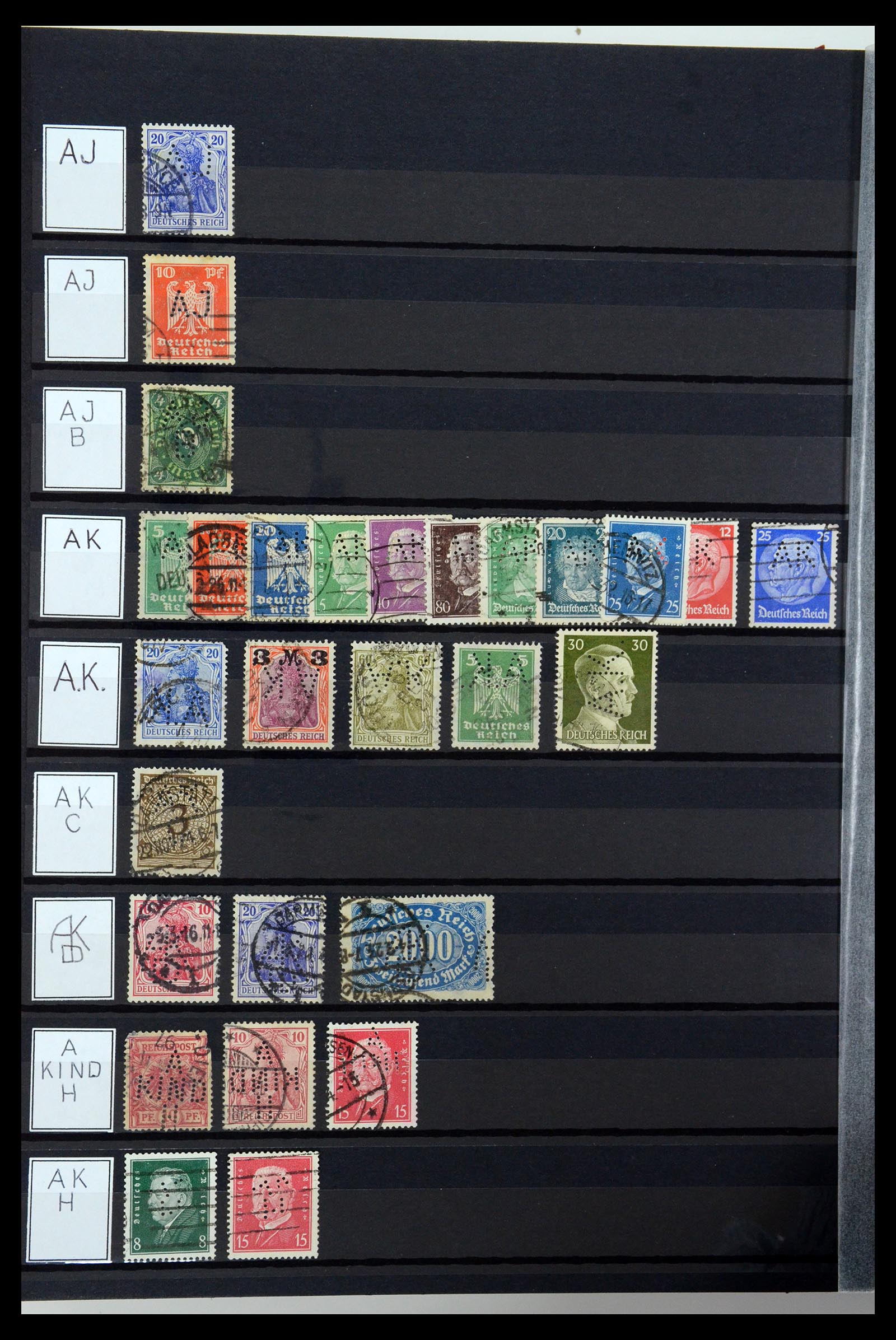 36405 016 - Postzegelverzameling 36405 Duitse Rijk perfins 1880-1945.