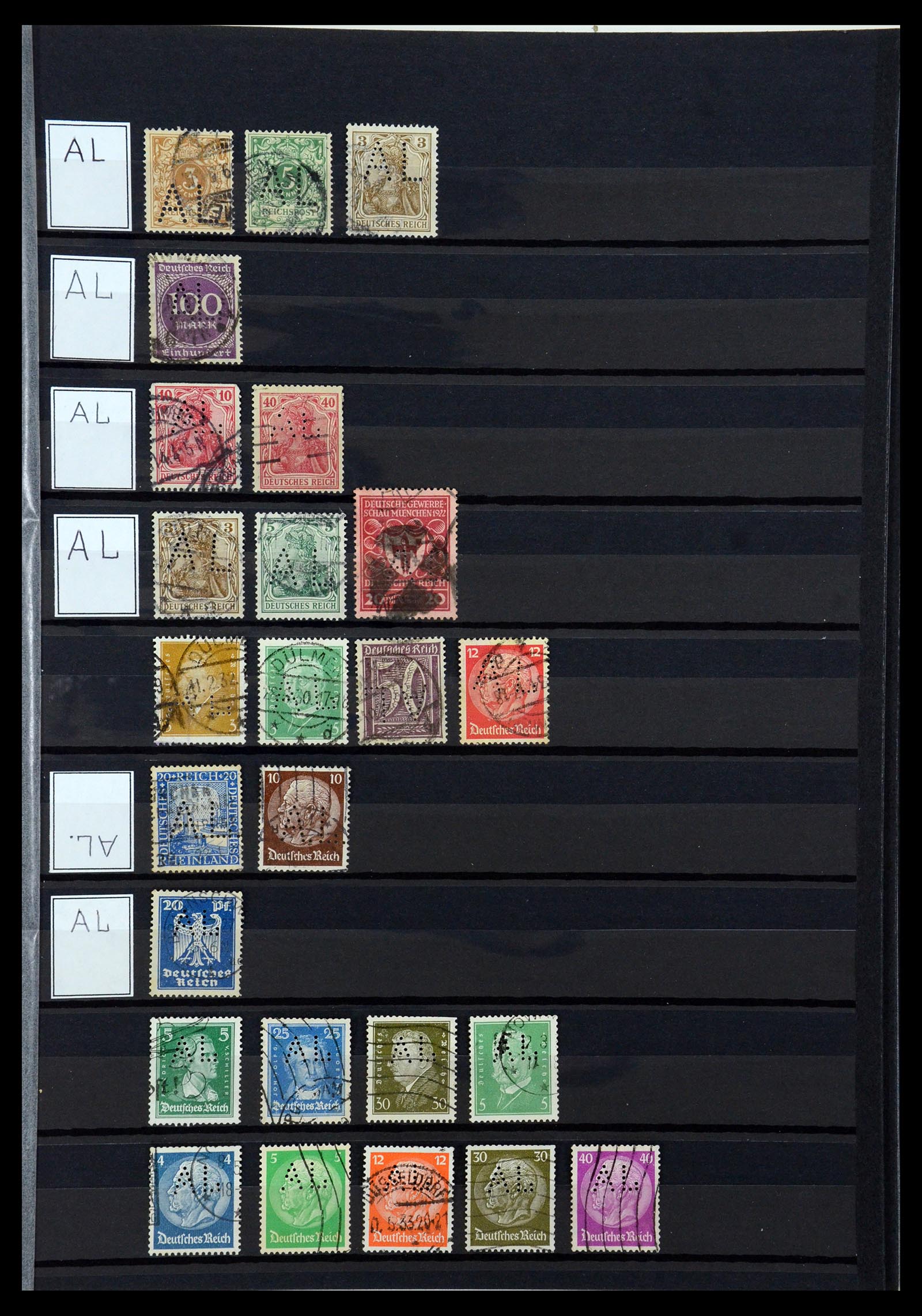 36405 017 - Stamp collection 36405 German Reich perfins 1880-1945.