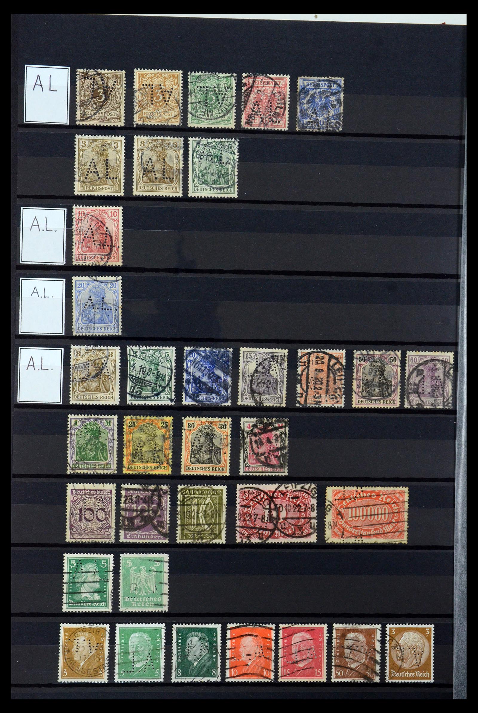 36405 018 - Postzegelverzameling 36405 Duitse Rijk perfins 1880-1945.