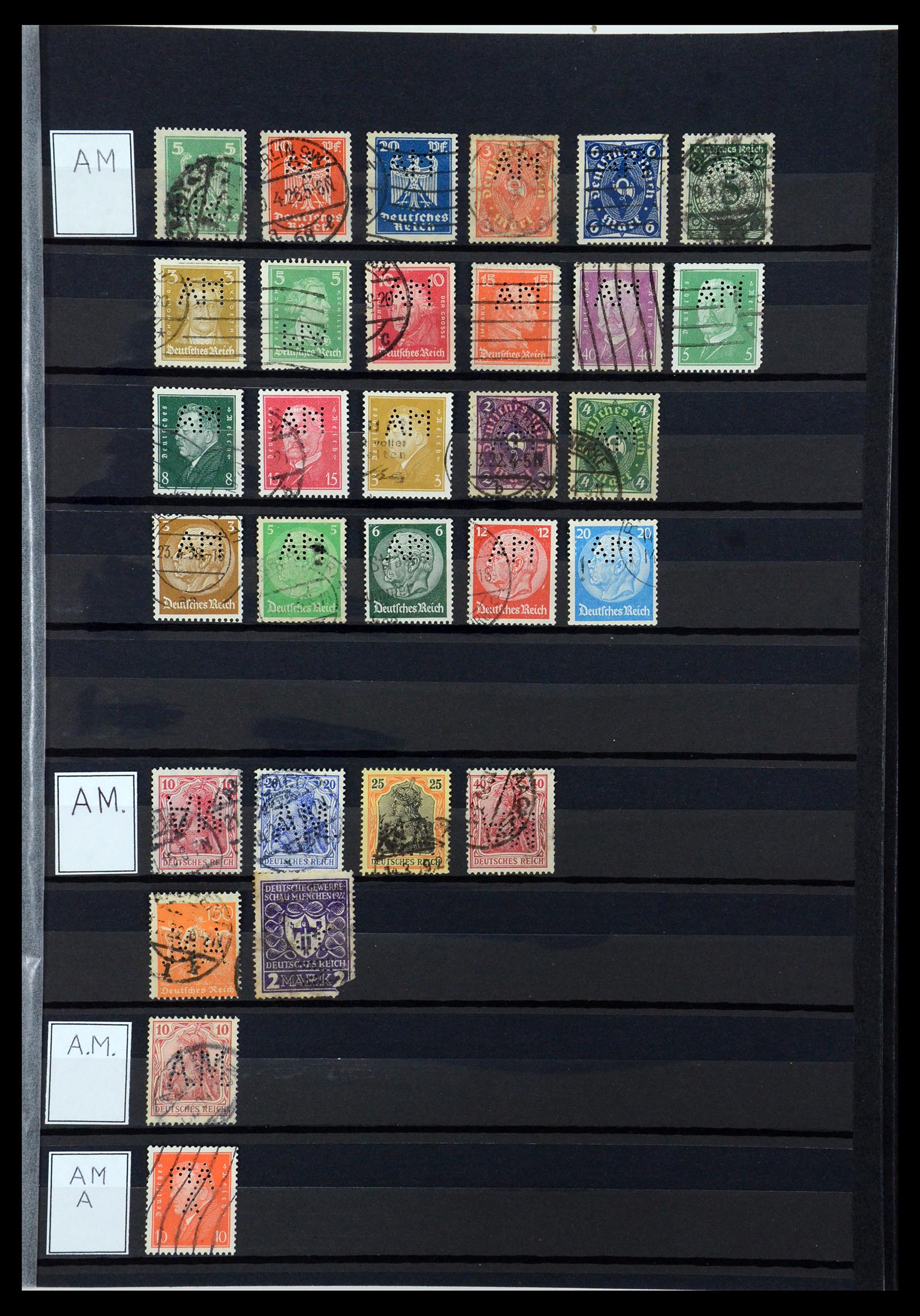 36405 021 - Stamp collection 36405 German Reich perfins 1880-1945.