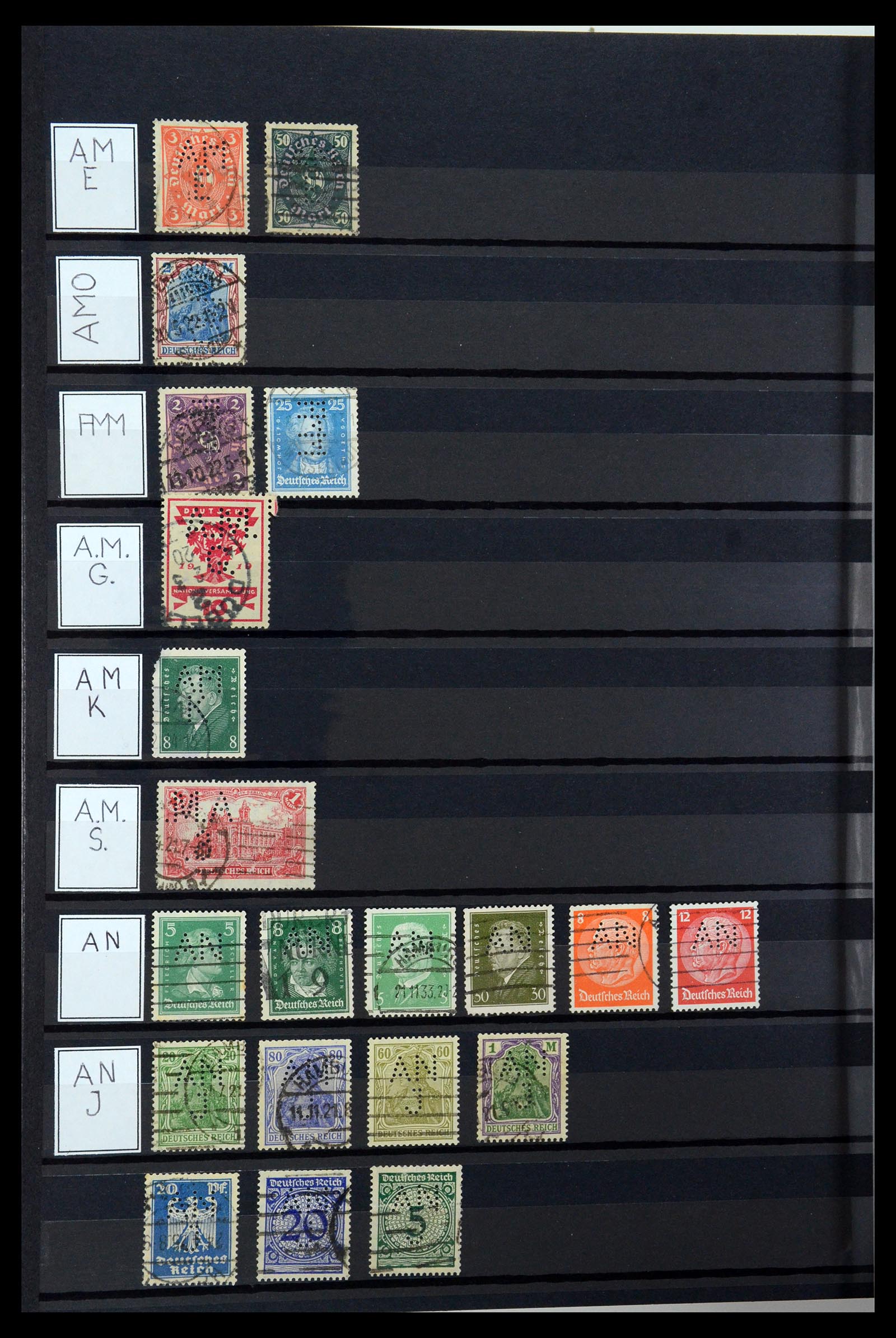 36405 022 - Stamp collection 36405 German Reich perfins 1880-1945.