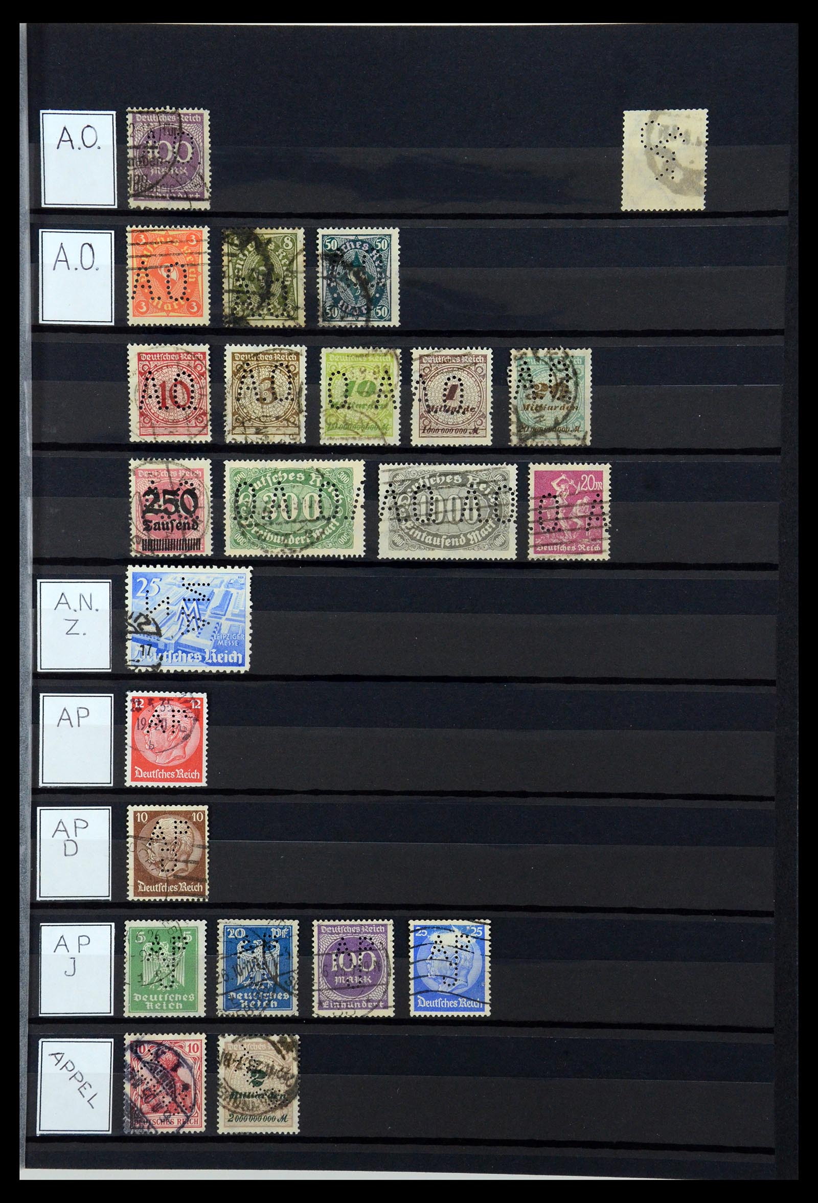 36405 023 - Postzegelverzameling 36405 Duitse Rijk perfins 1880-1945.