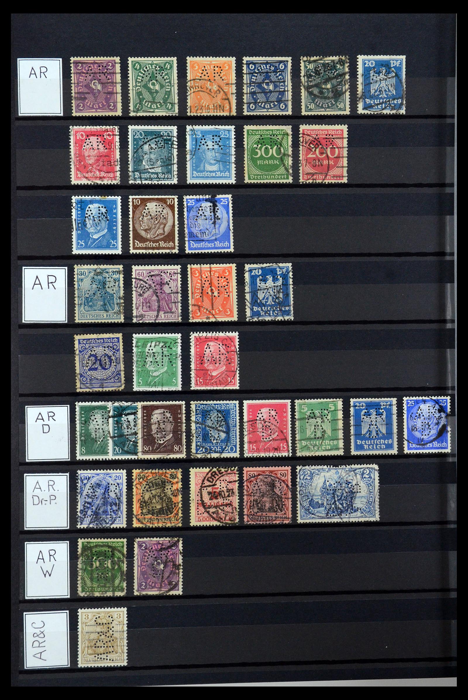 36405 024 - Stamp collection 36405 German Reich perfins 1880-1945.