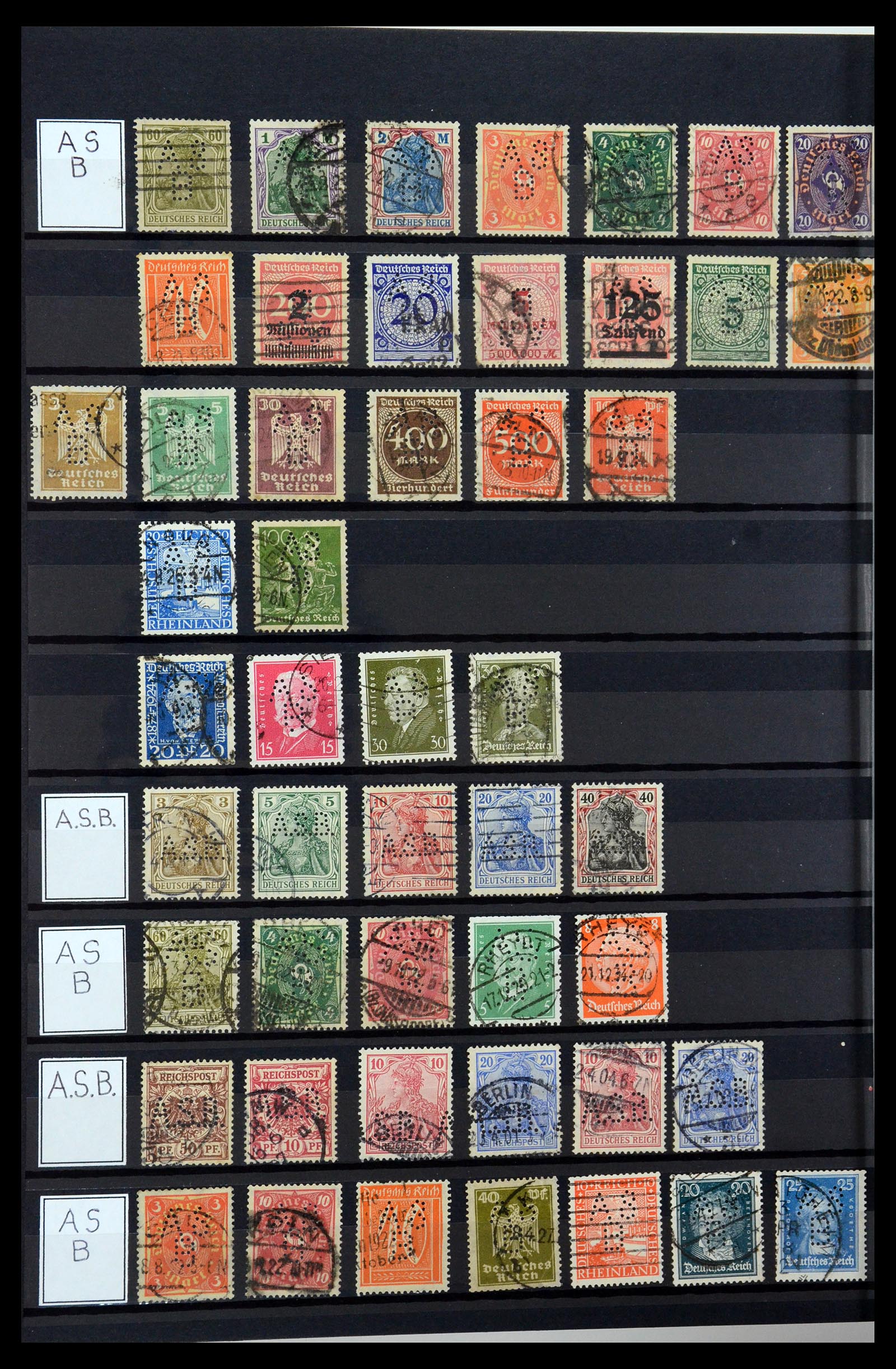 36405 026 - Postzegelverzameling 36405 Duitse Rijk perfins 1880-1945.