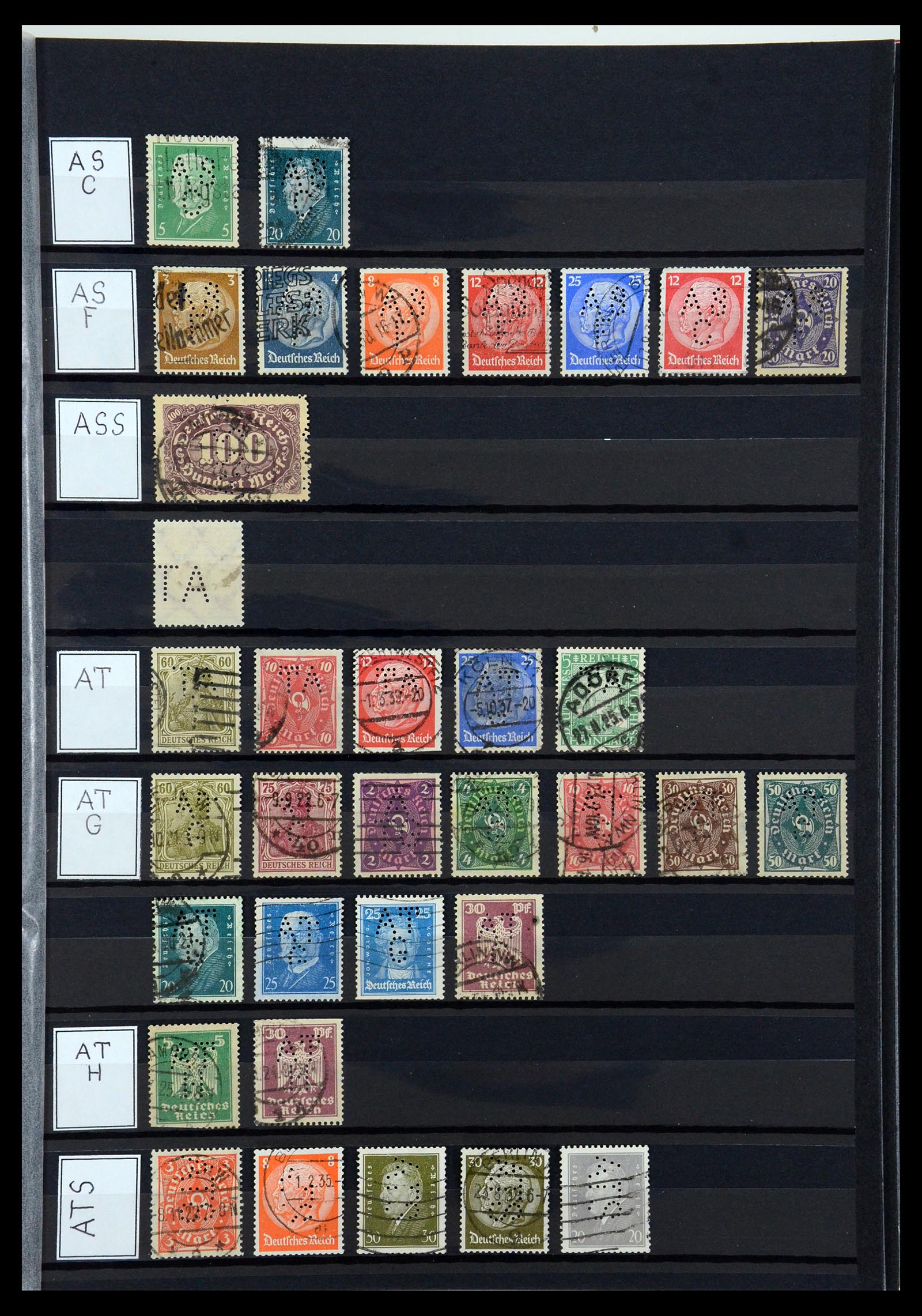36405 027 - Postzegelverzameling 36405 Duitse Rijk perfins 1880-1945.